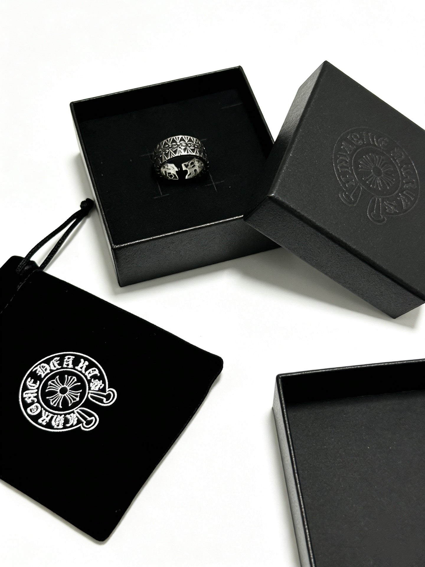 Cross Statement Ring in Metal-Tone – Design 14 detail view