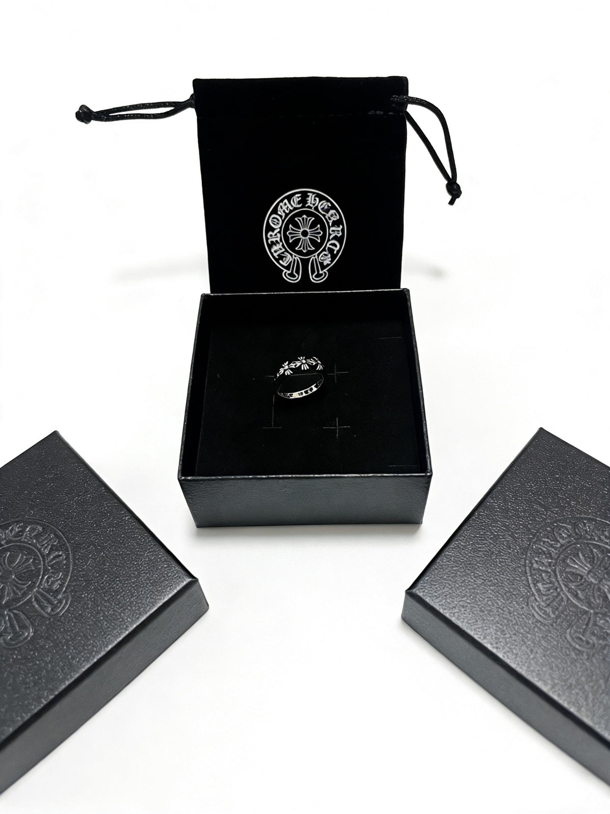 Signature Emblem Statement Ring in Polished Metal-Tone – Design 016 styled product view