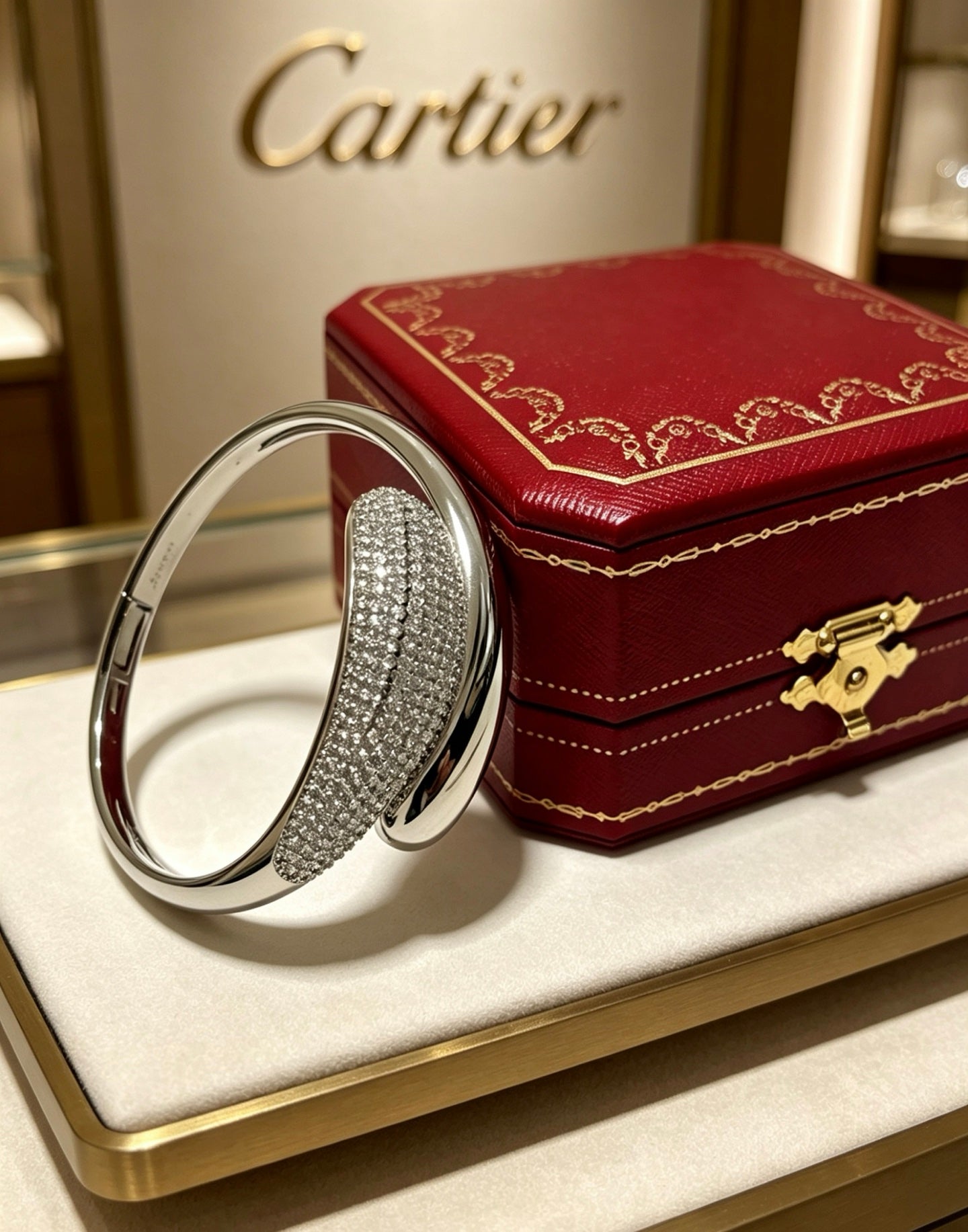 Sculptural Statement Bracelet in Gold-Tone – Design 21 close-up detail
