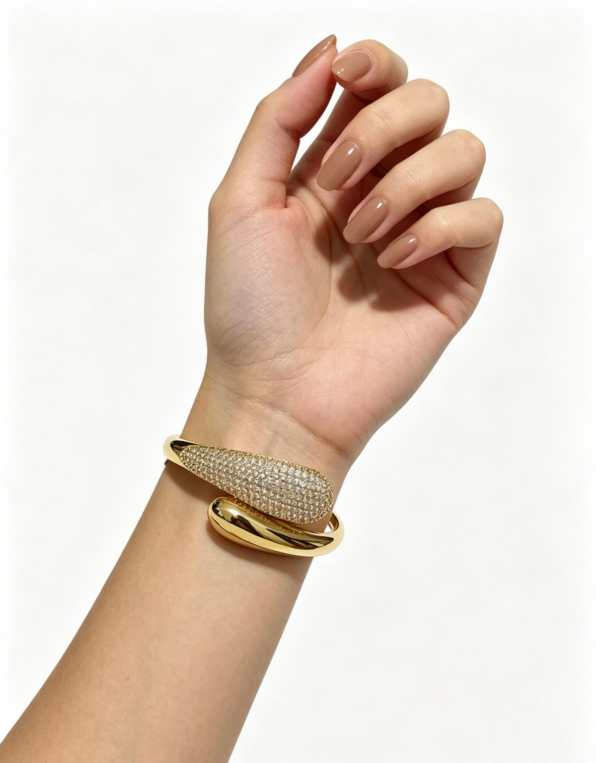 Sculptural Statement Bracelet in Gold-Tone – Design 20 main product view