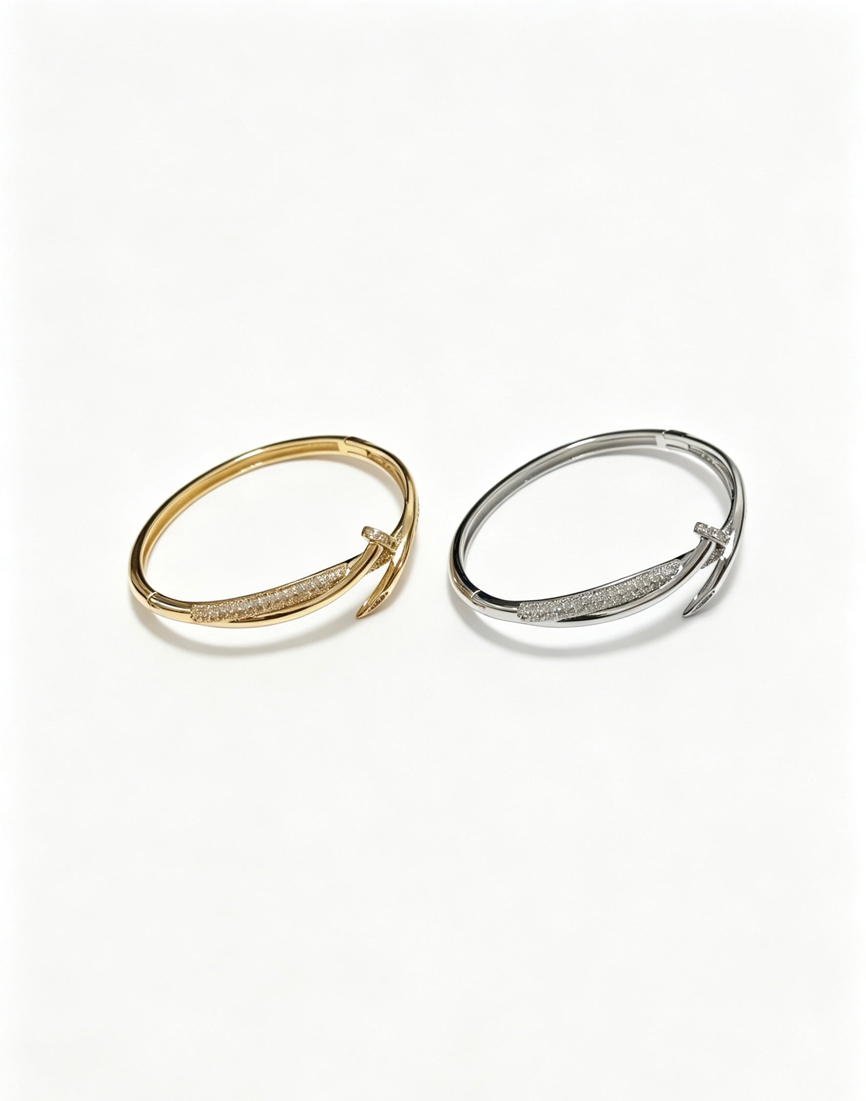 Sculptural Statement Bracelet in Gold-Tone – Design 17 side detail