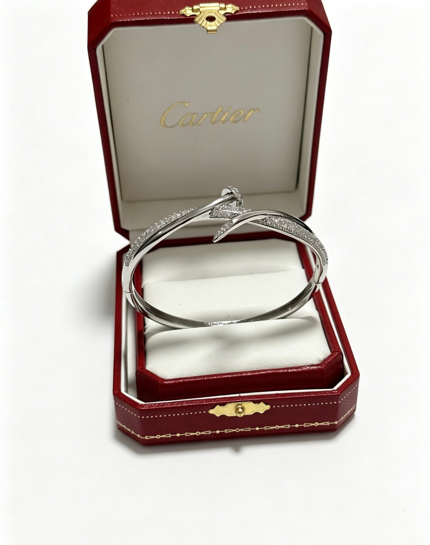 Sculptural Statement Bracelet in Gold-Tone – Design 17 front view