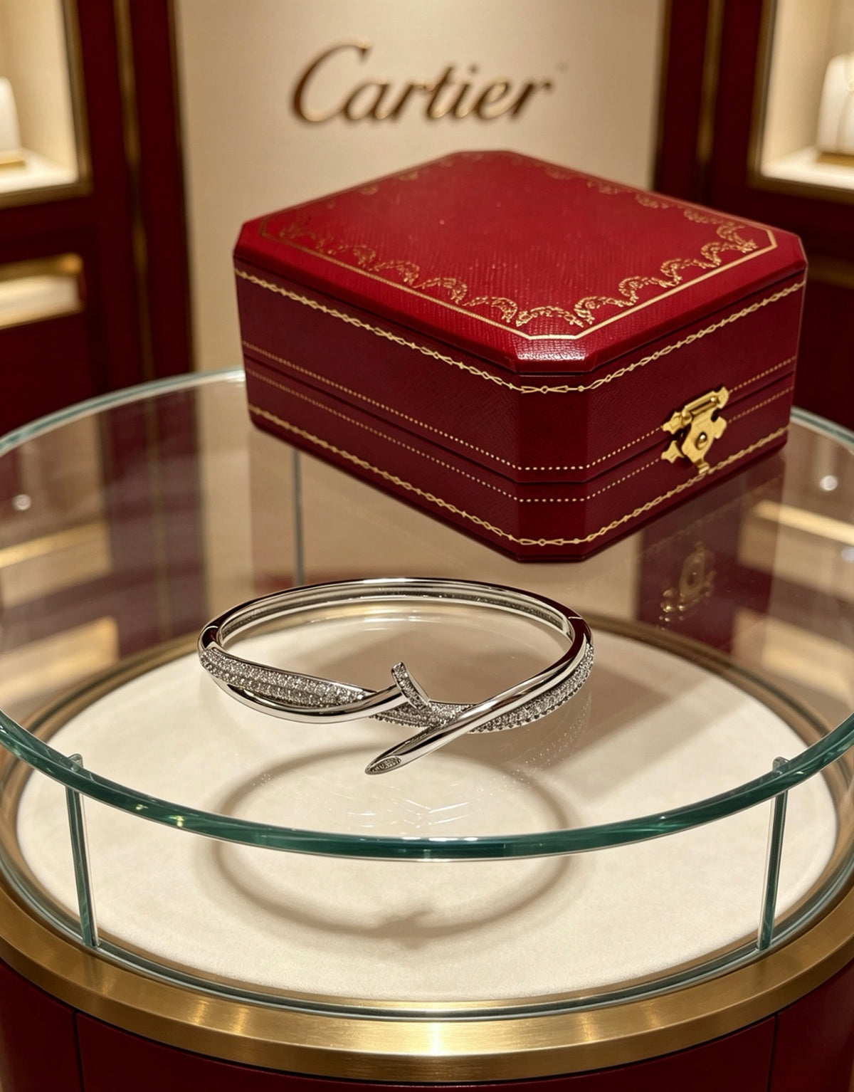 Sculptural Statement Bracelet in Gold-Tone – Design 17 main product view