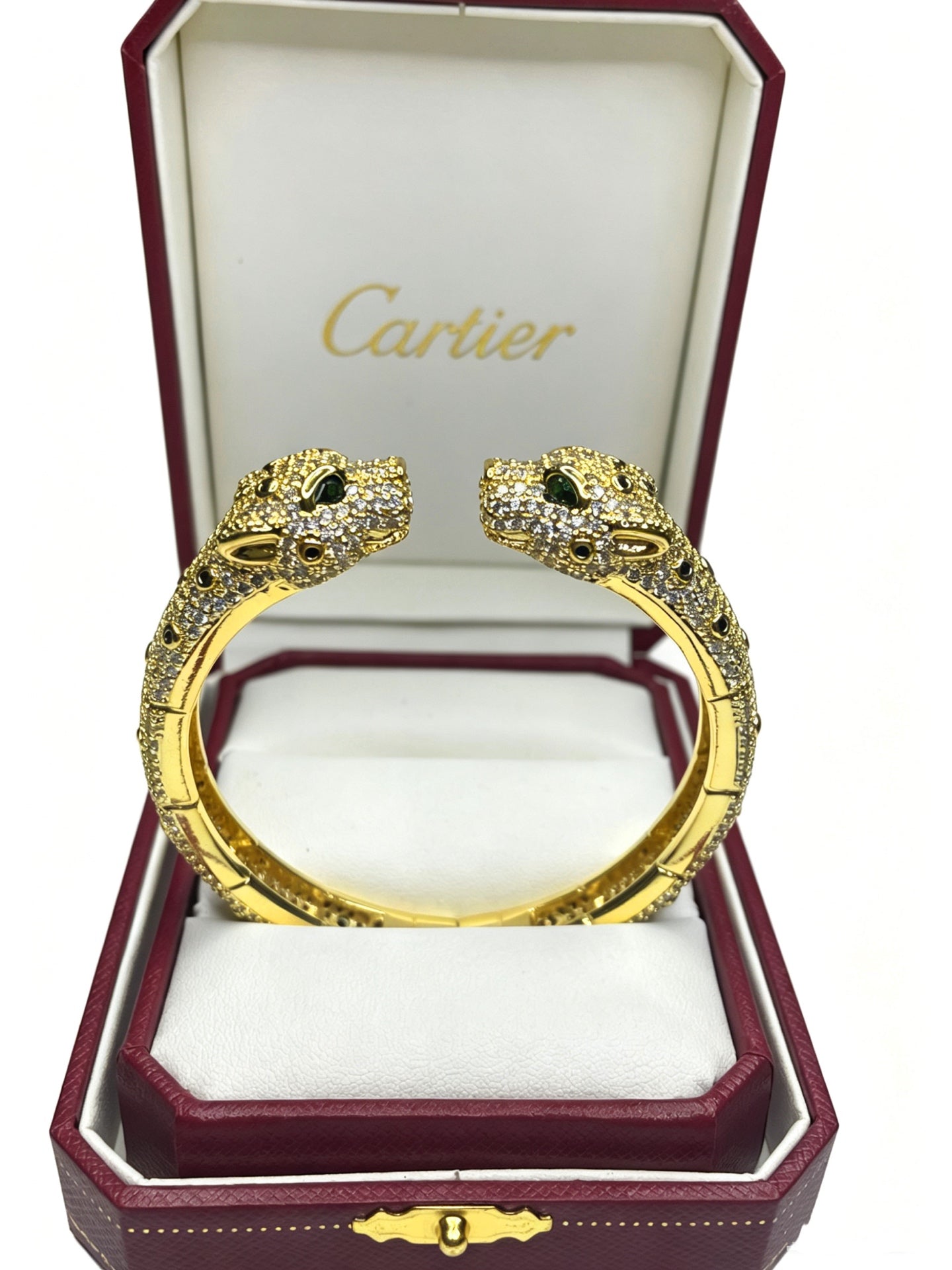 Sculptural Statement Bracelet in Gold-Tone – Design 13 front view