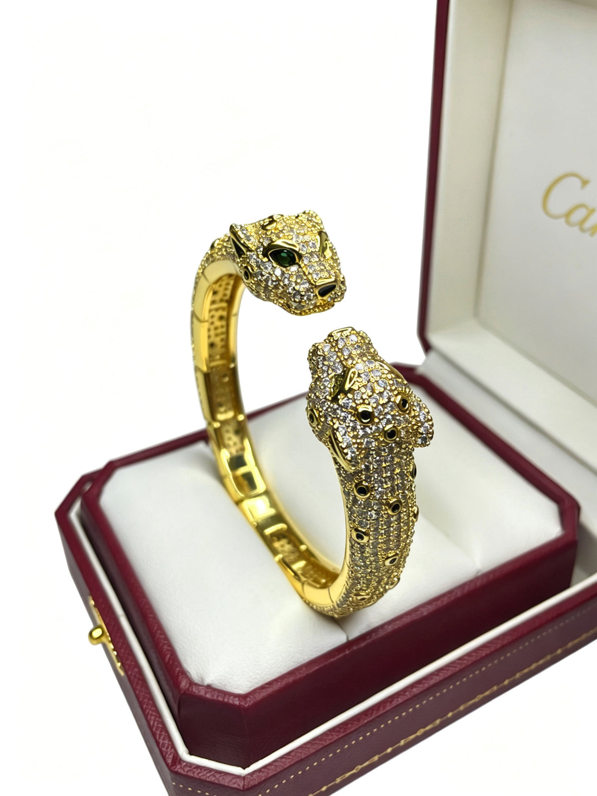 Sculptural Statement Bracelet in Gold-Tone – Design 13 detail view