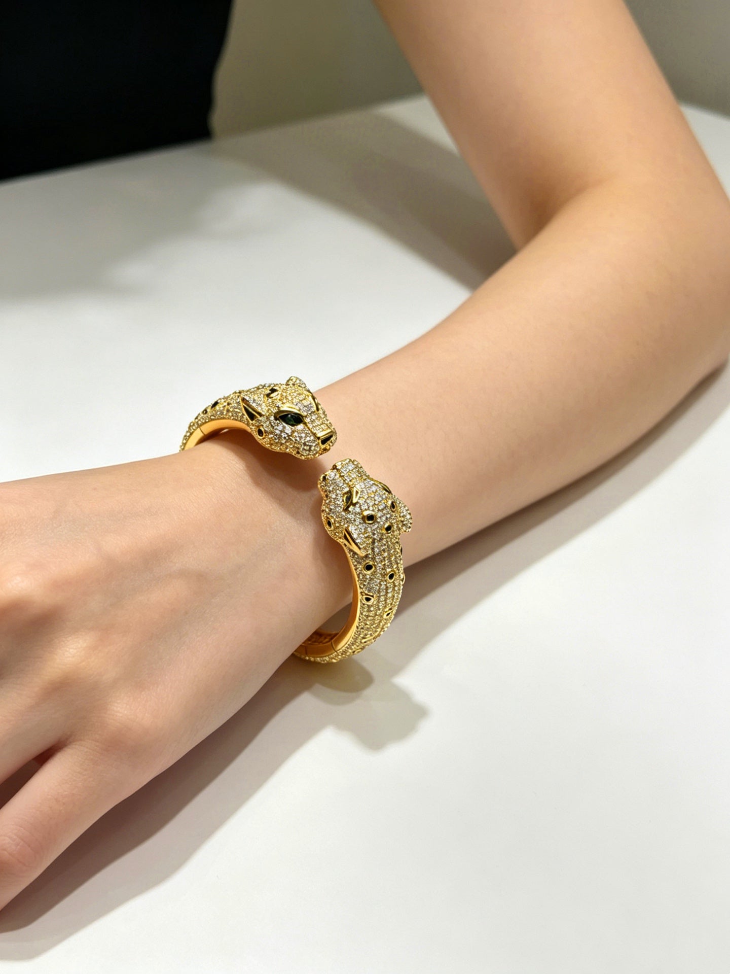 Sculptural Statement Bracelet in Gold-Tone – Design 13 main product view