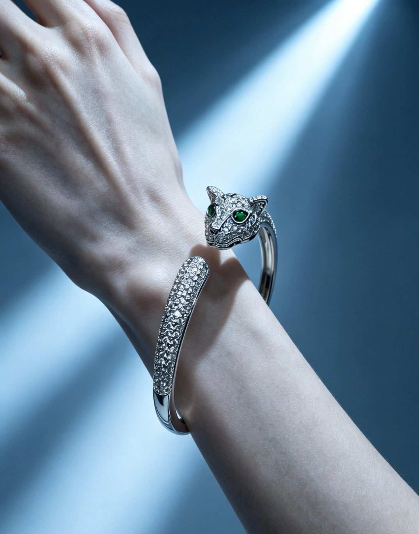 Sculptural Statement Bracelet in Gold-Tone – Design 12 front view