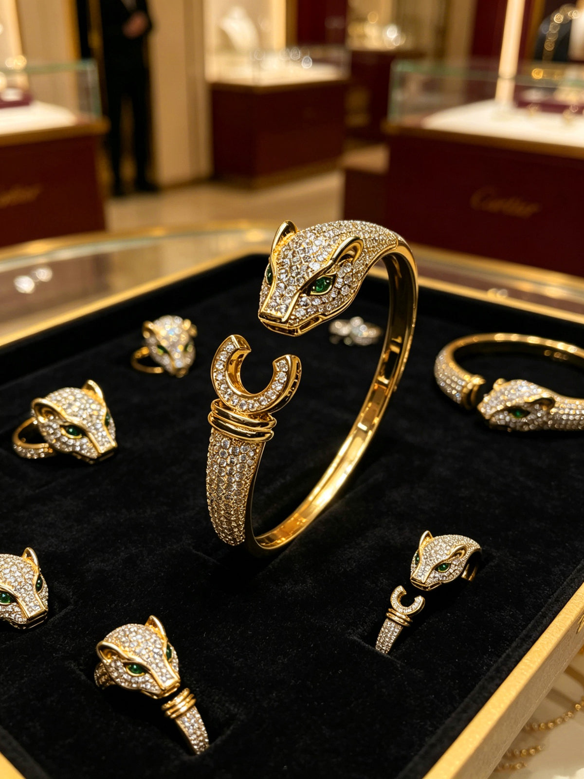 Sculptural Statement Bracelet in Gold-Tone – Design 11 styled view