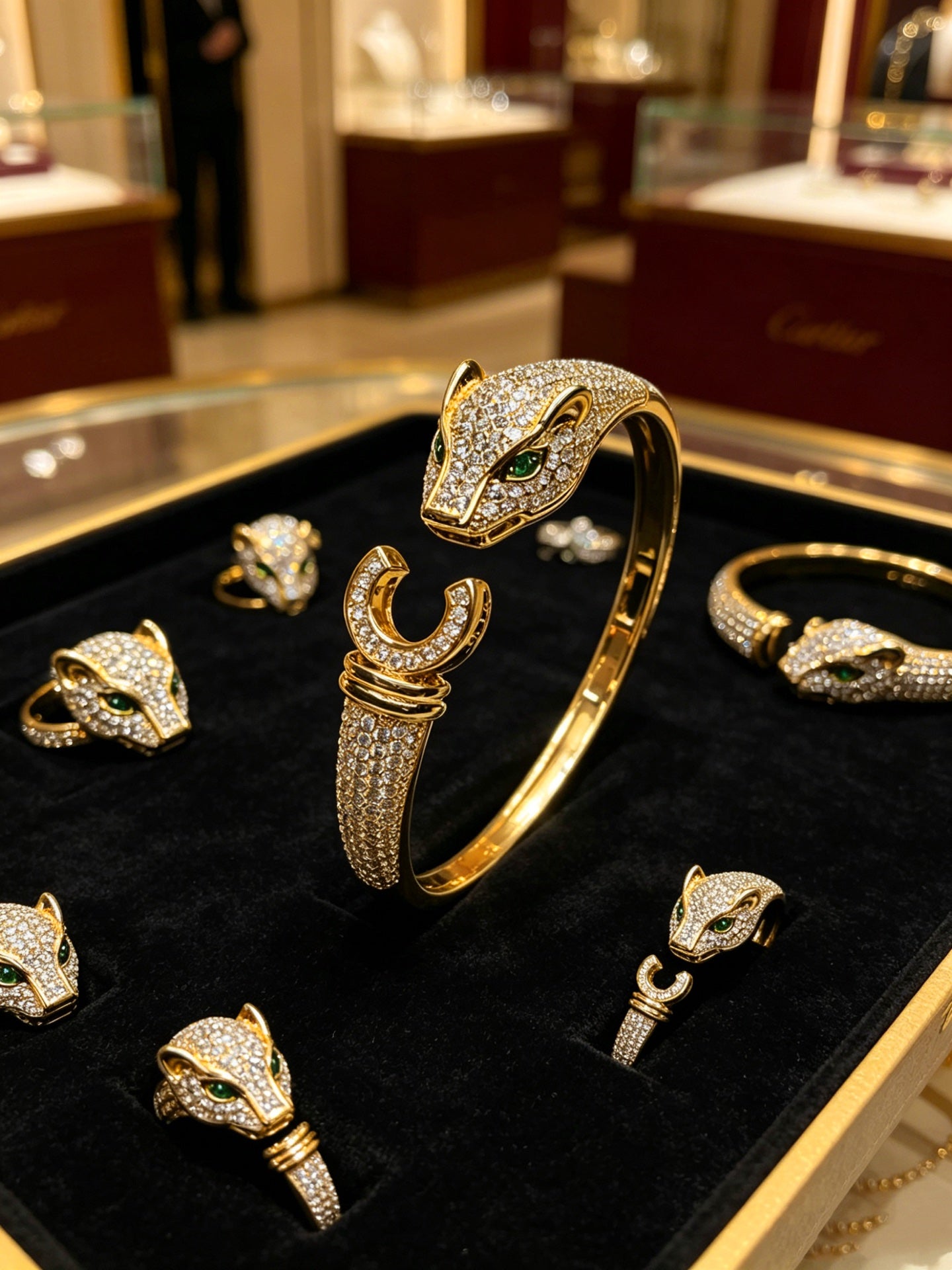 Sculptural Statement Bracelet in Gold-Tone – Design 11 styled view