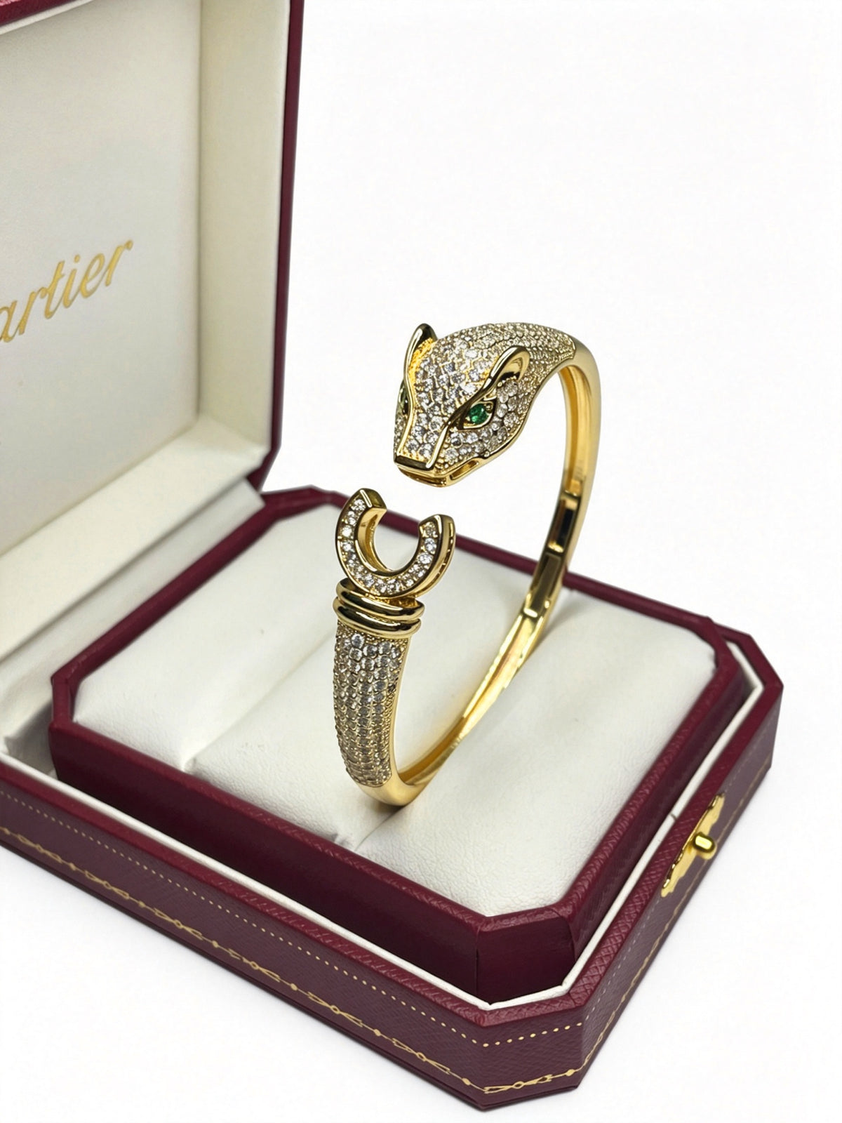 Sculptural Statement Bracelet in Gold-Tone – Design 11 front view
