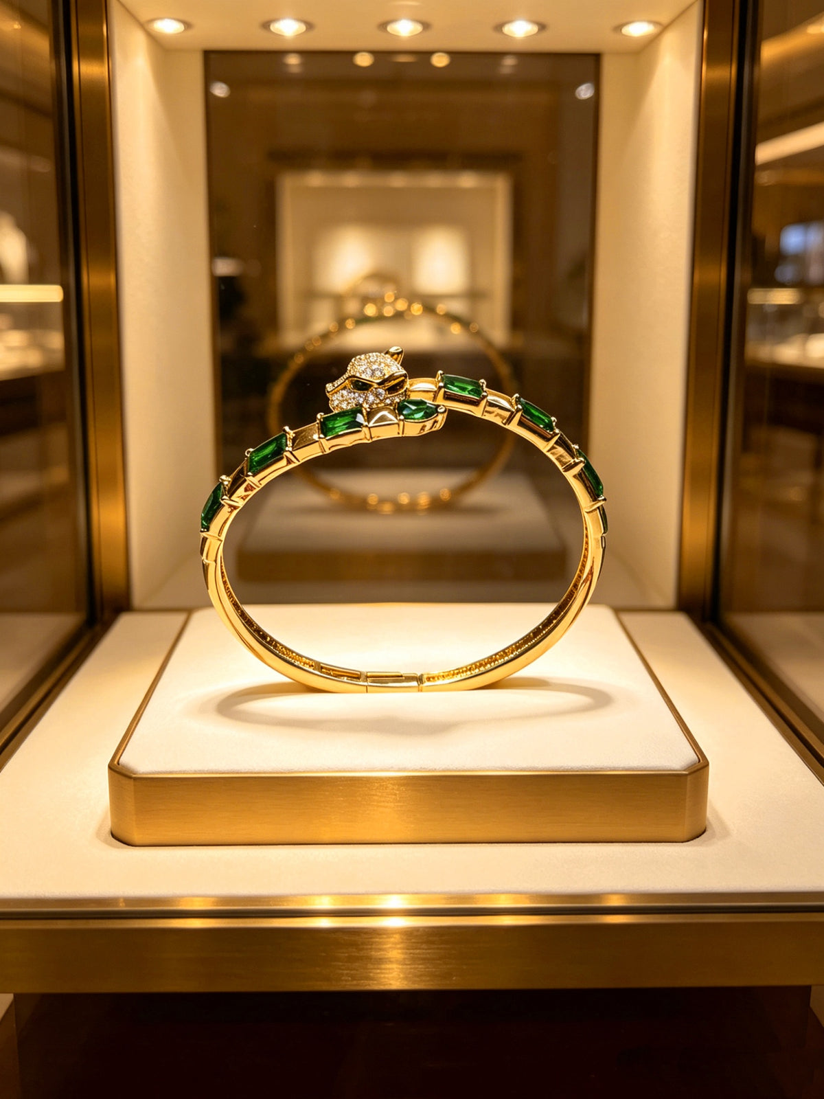 Sculptural Statement Bracelet in Gold-Tone – Design 08 styled view