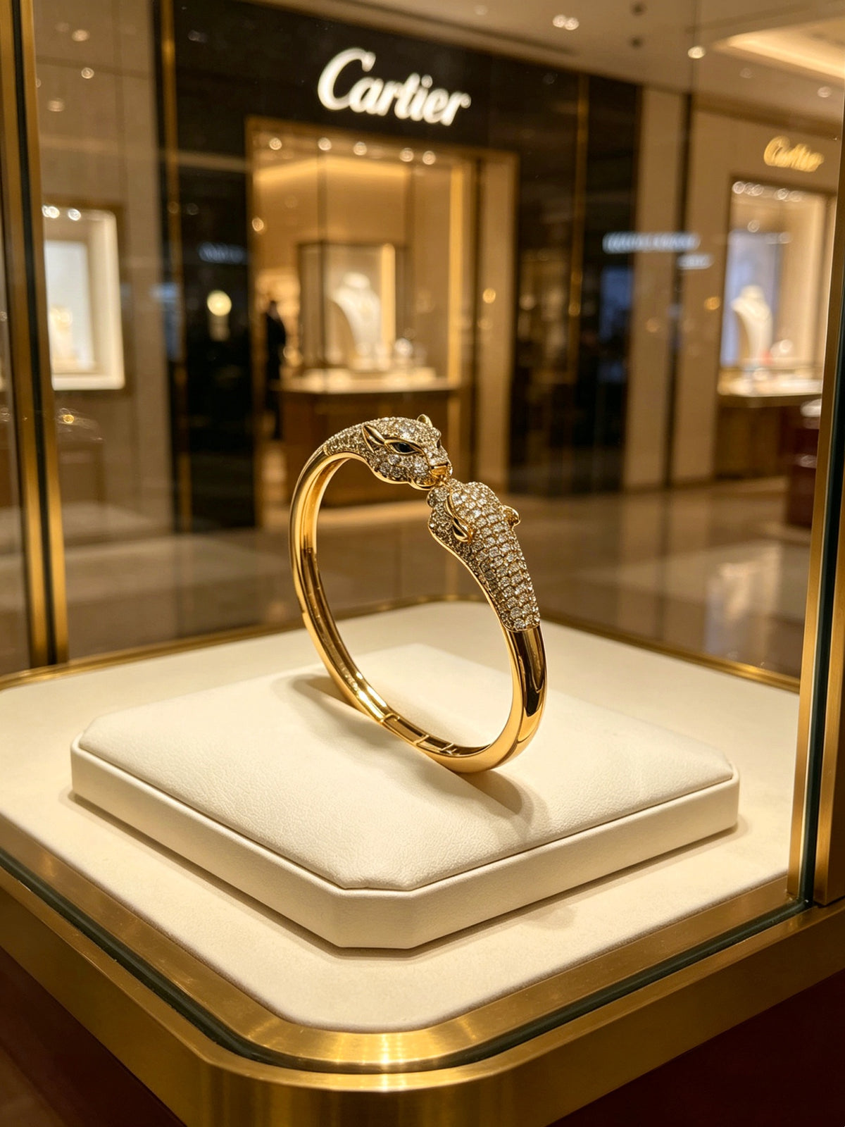 Sculptural Statement Bracelet in Gold-Tone – Design 06 styled view