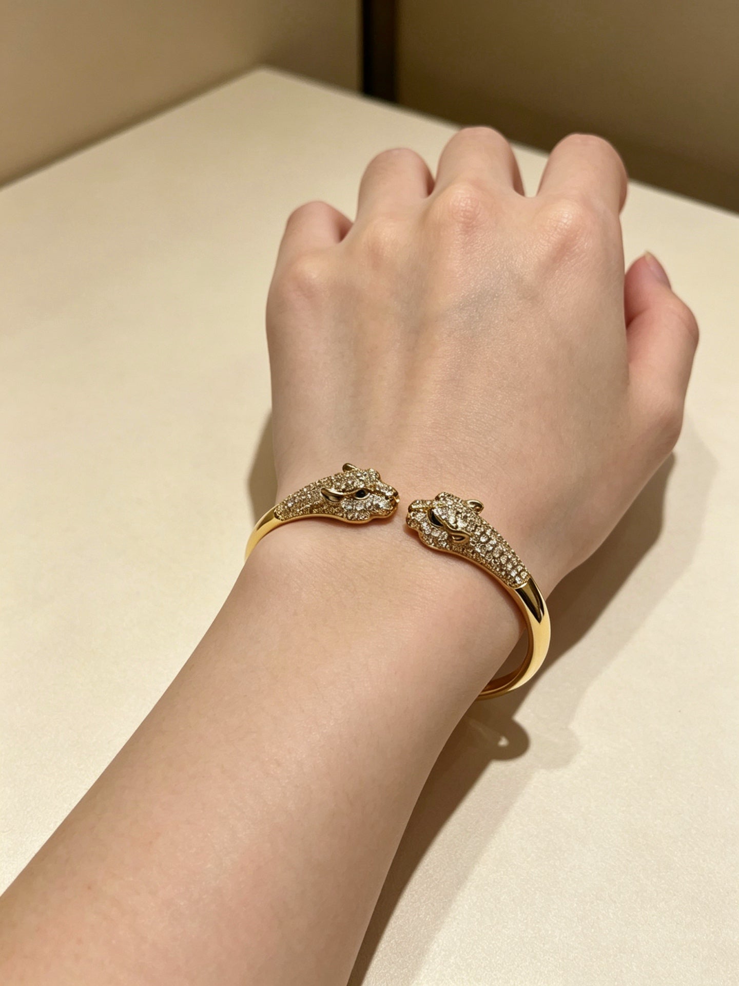 Sculptural Statement Bracelet in Gold-Tone – Design 06 main product view