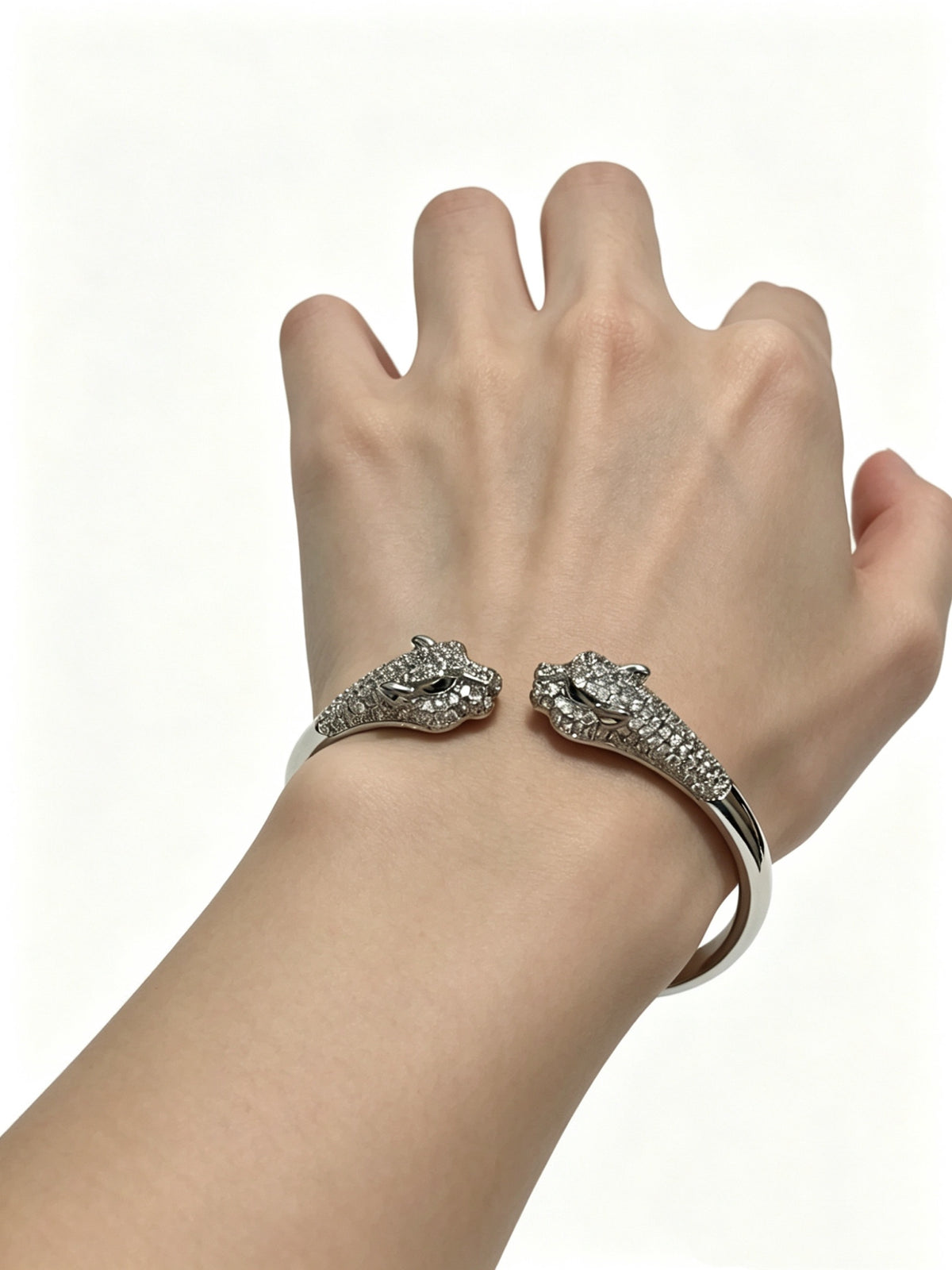 Sculptural Statement Bracelet in Gold-Tone – Design 05 front view