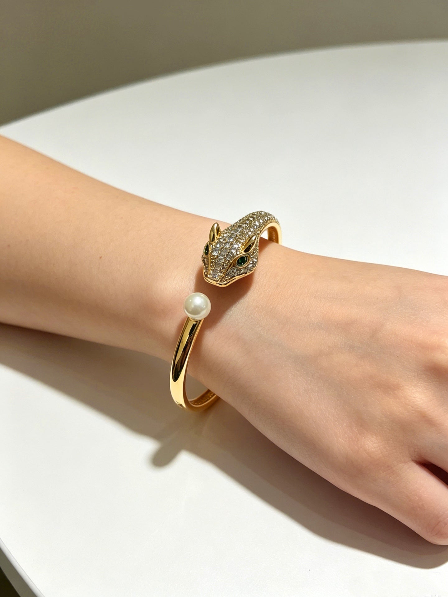 Sculptural Statement Bracelet in Gold-Tone – Design 03 main product view