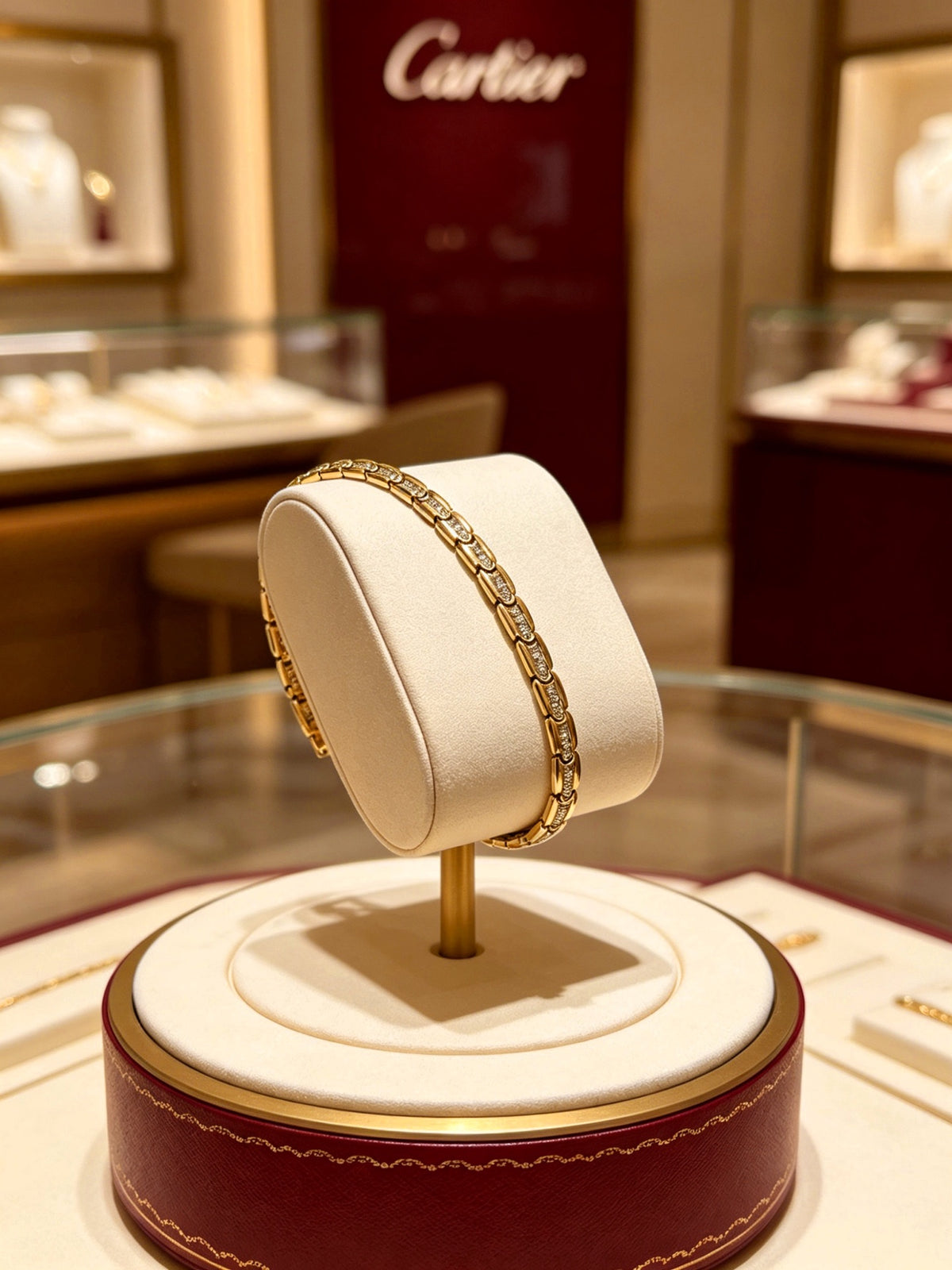 Sculptural Statement Bracelet in Gold-Tone – Design 02 styled view