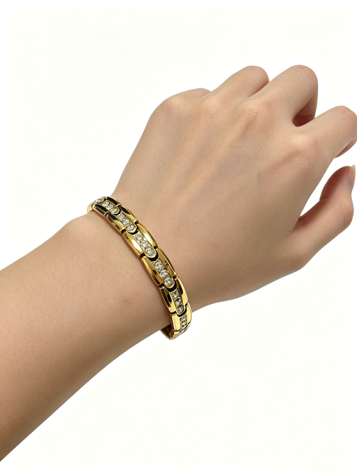 Sculptural Statement Bracelet in Gold-Tone – Design 02 main product view