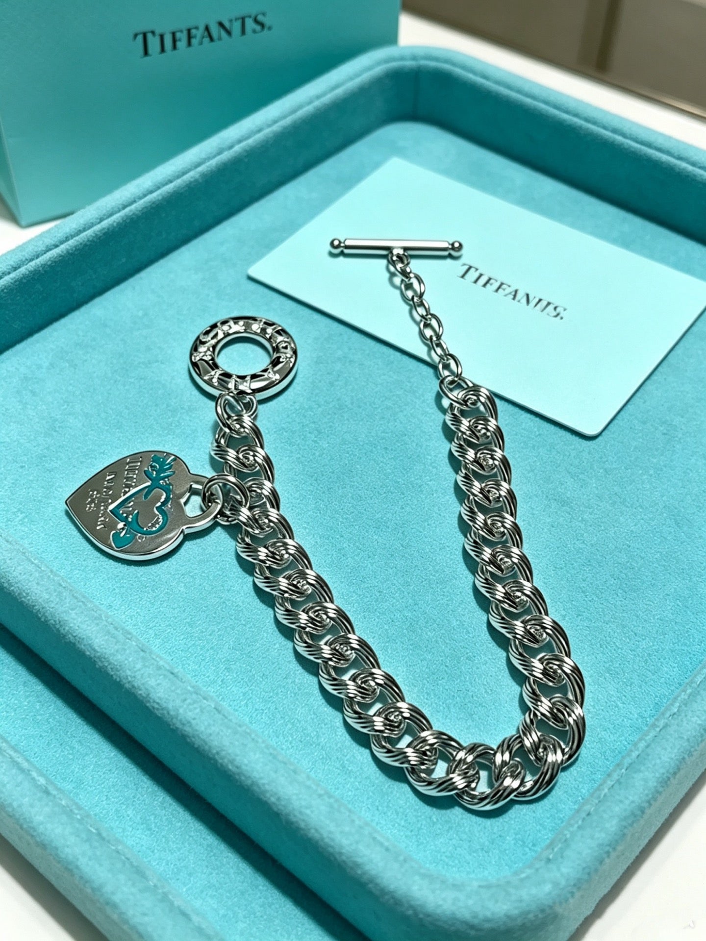 Signature Motif Bracelet in Silver-Tone – Vintage Detail – Design 10 styled product view