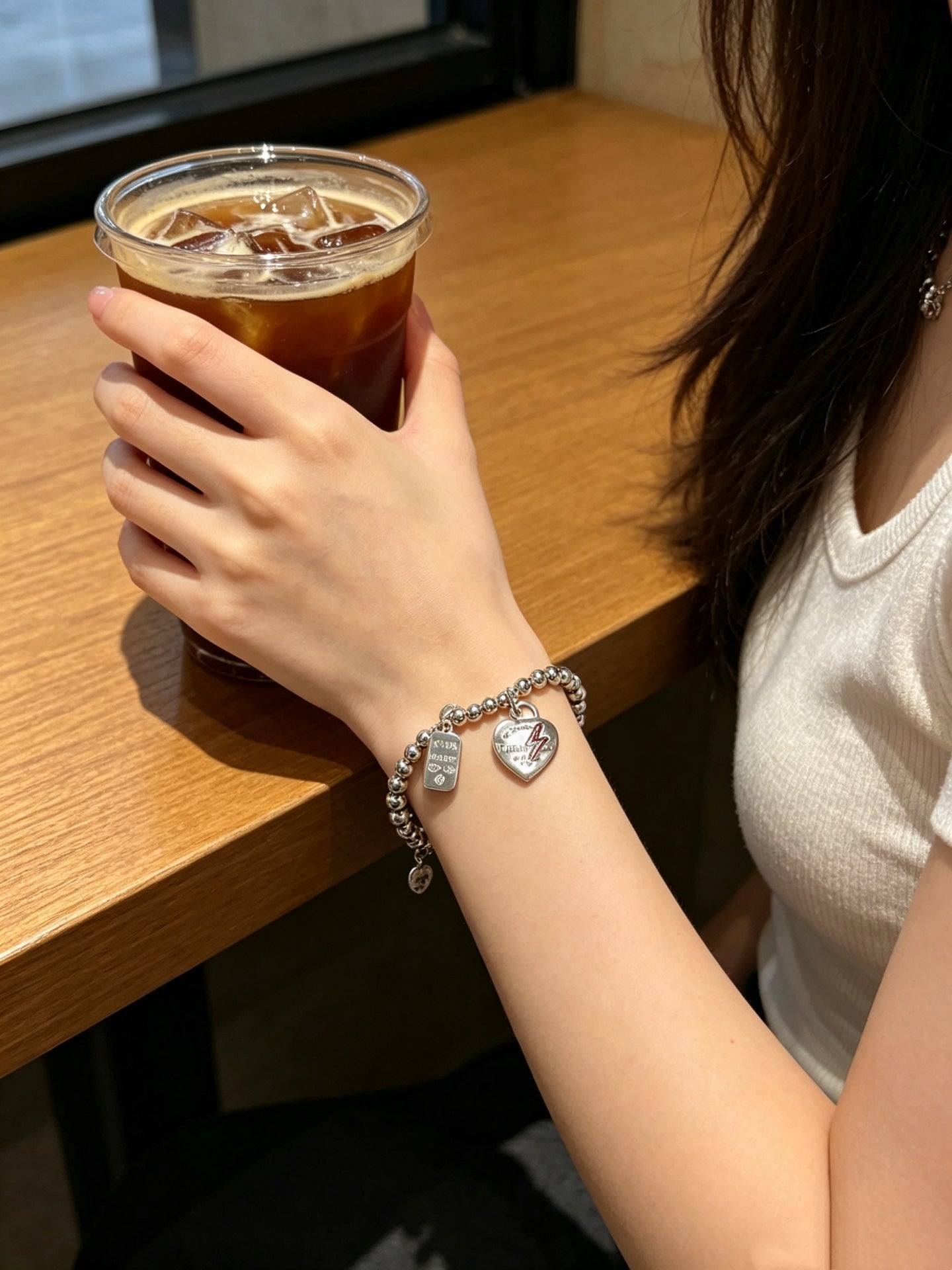 Signature Motif Bracelet in Silver-Tone – Vintage Detail – Design 05 styled product view