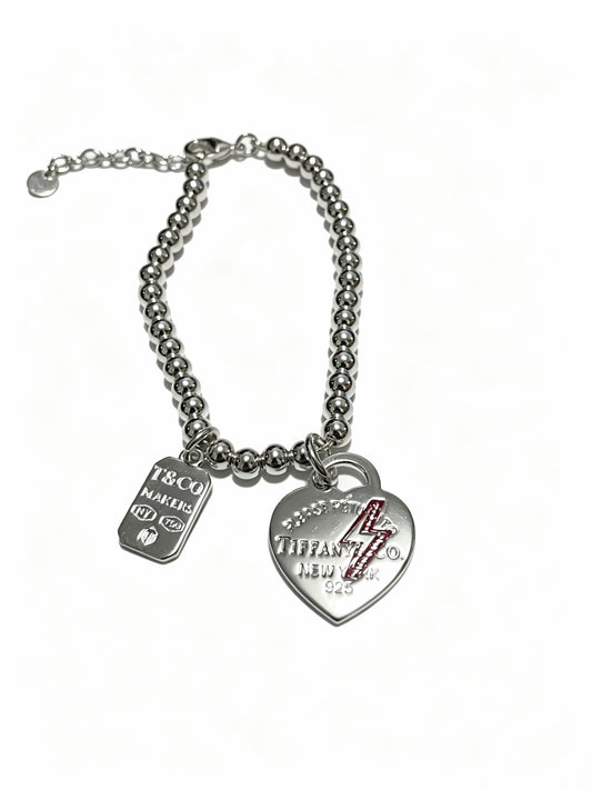 Signature Motif Bracelet in Silver-Tone – Vintage Detail – Design 05 main product view