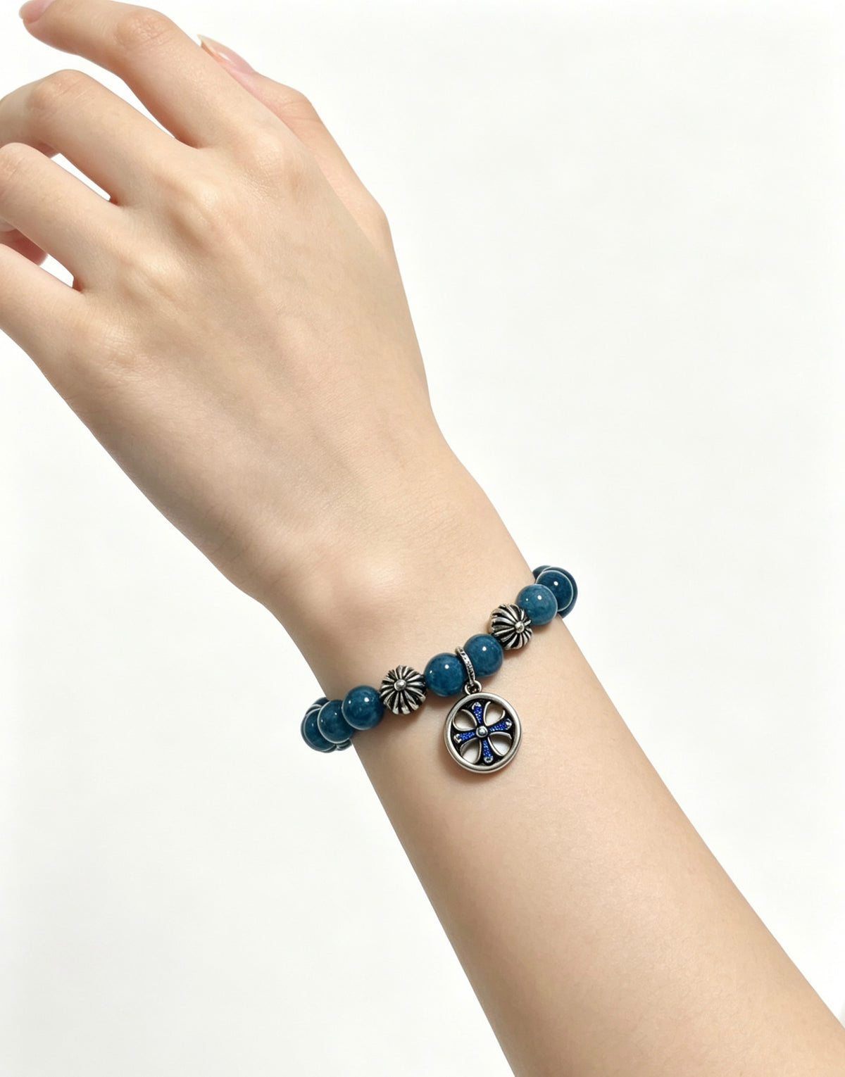Signature Emblem Bracelet in Polished Metal-Tone – Design 004 main product view