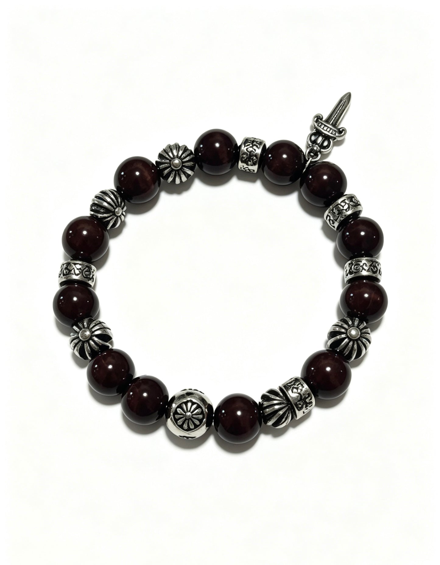 Signature Emblem Bracelet in Polished Metal-Tone – Design 003 styled product view