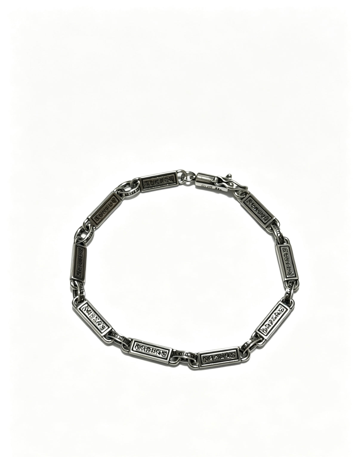 Cross Cuban-Link Bracelet in Antique Silver-Tone – Cuban Link main product view