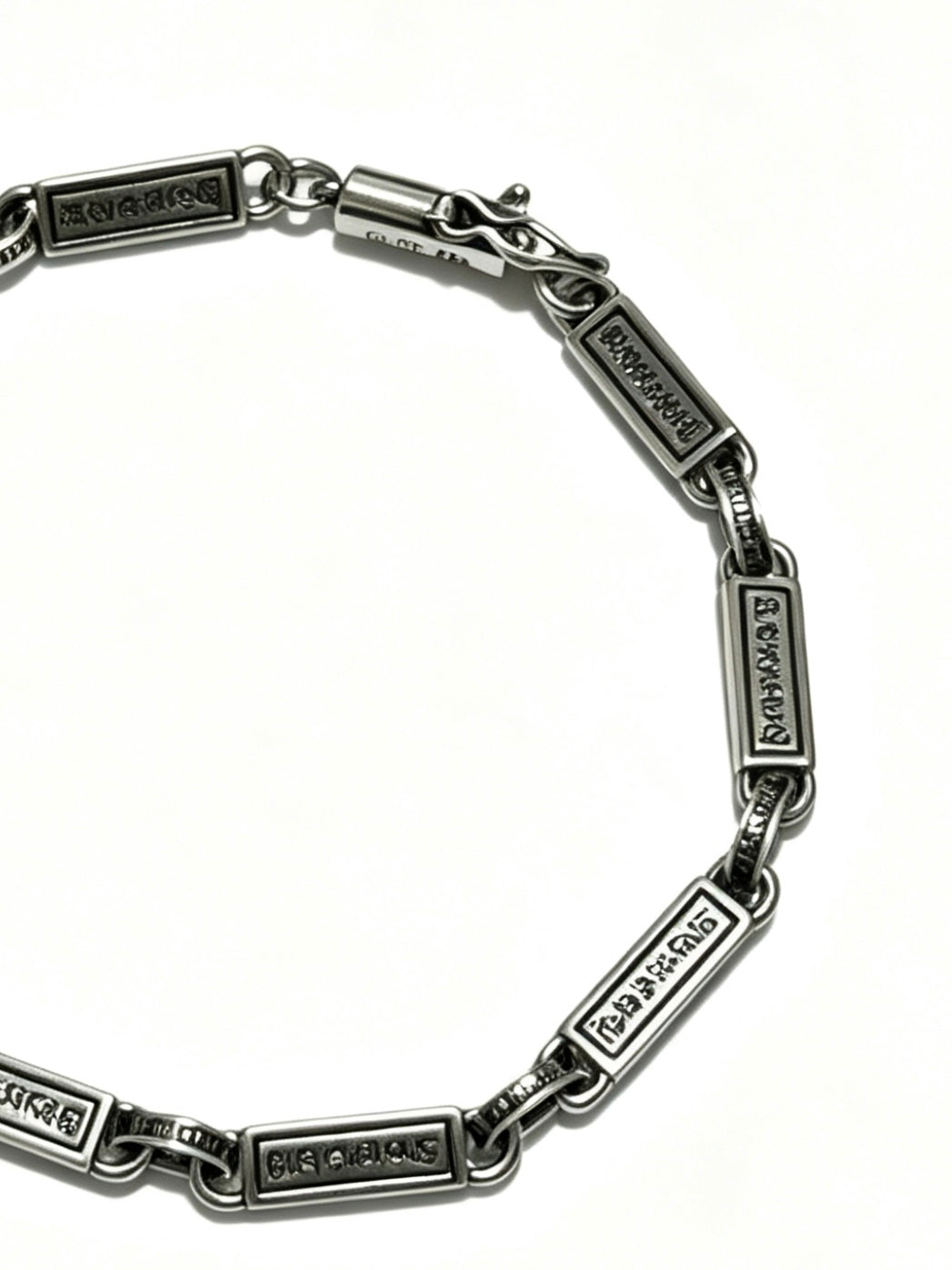 Signature Emblem Bracelet in Polished Metal-Tone – Design 001 side detail