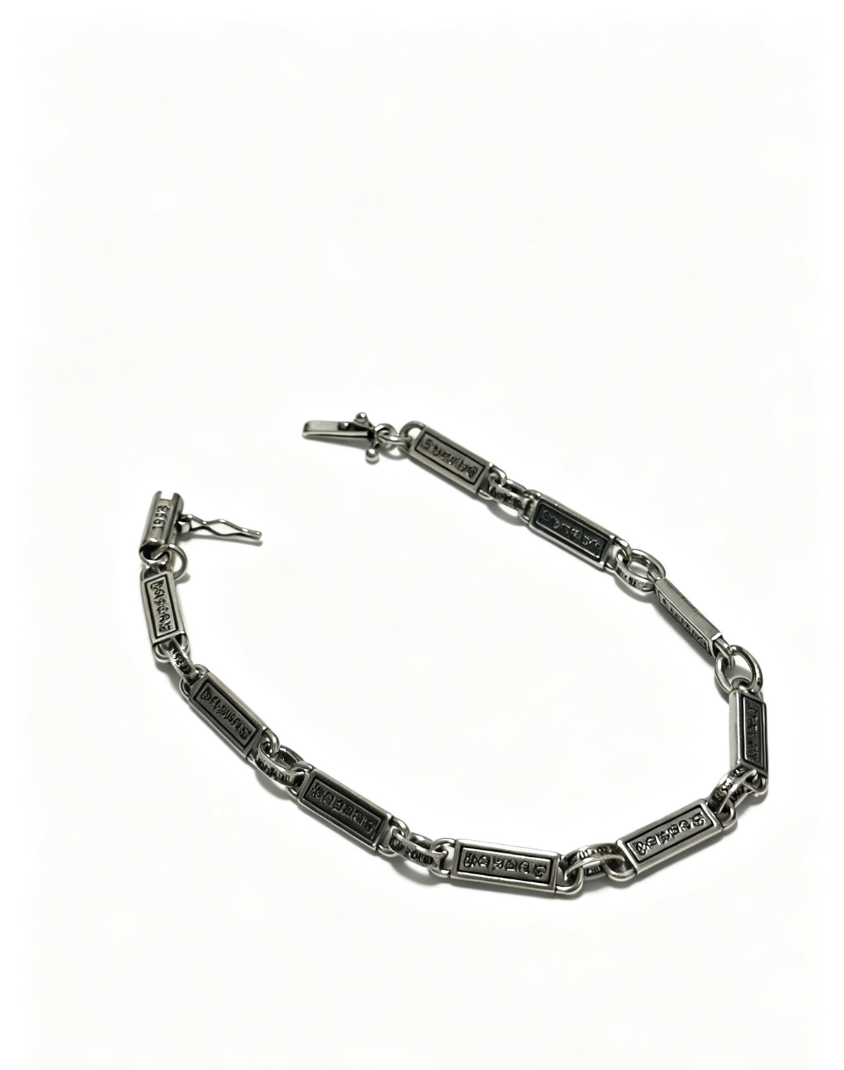 Signature Emblem Bracelet in Polished Metal-Tone – Design 001 front product view