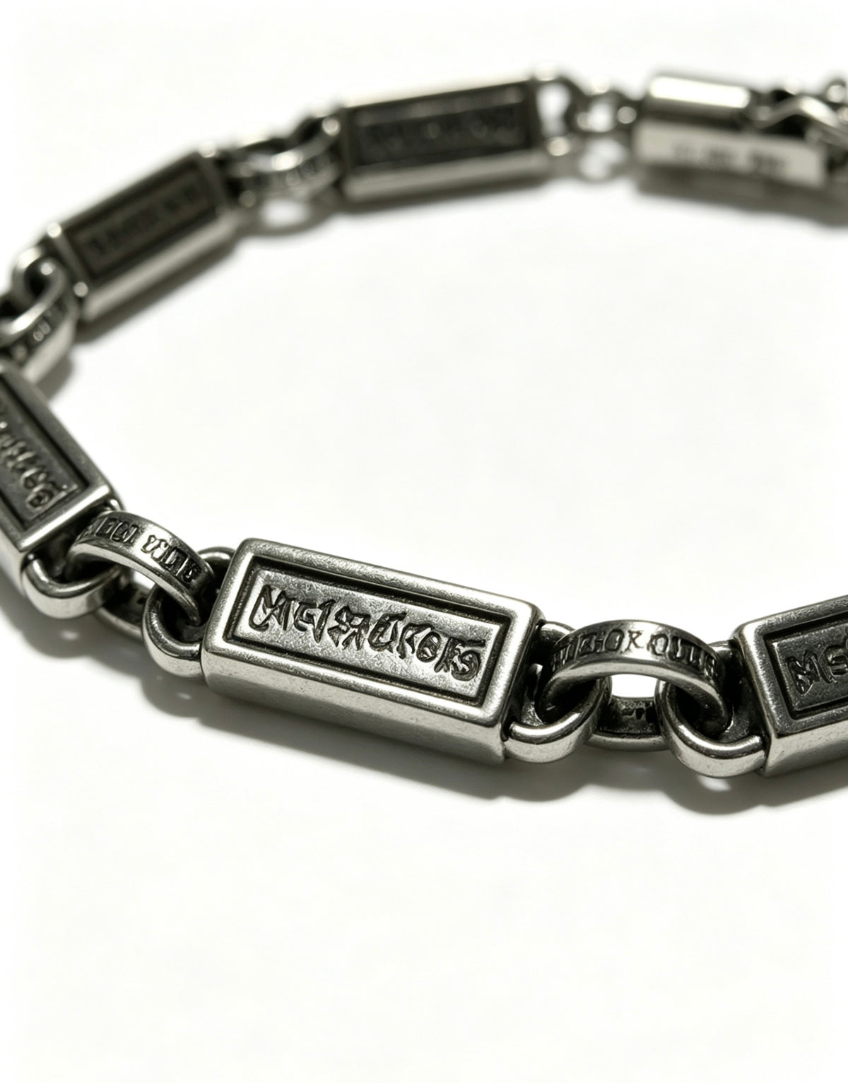 Signature Emblem Bracelet in Polished Metal-Tone – Design 001 styled product view