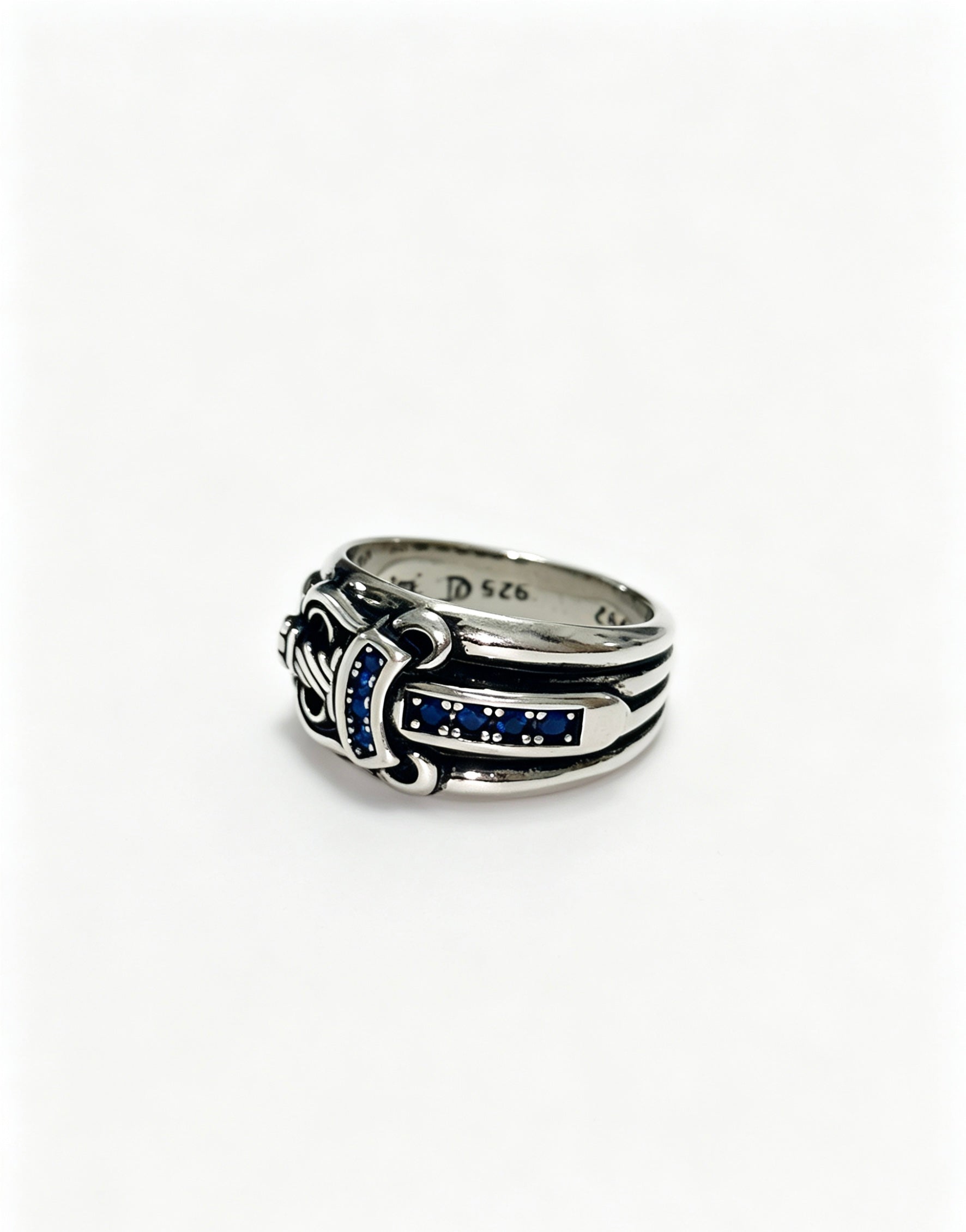 Signature Emblem Statement Ring in Polished Metal-Tone – Design 009 main product view