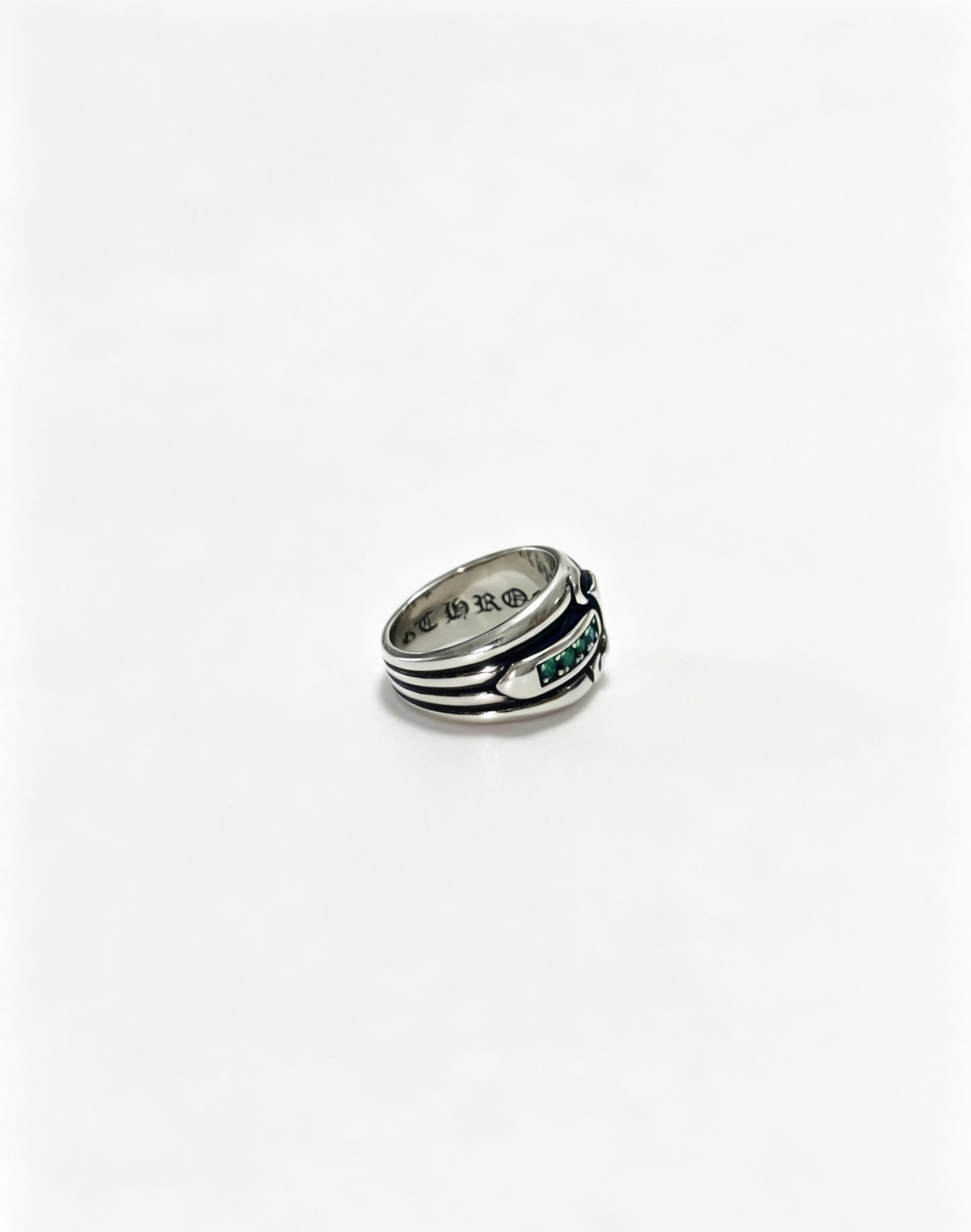 Signature Emblem Statement Ring in Polished Metal-Tone – Design 008 main product view