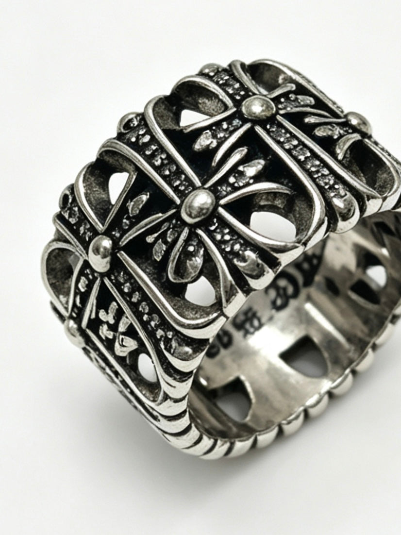 Cross Statement Ring in Metal-Tone – Design 05 styled product view