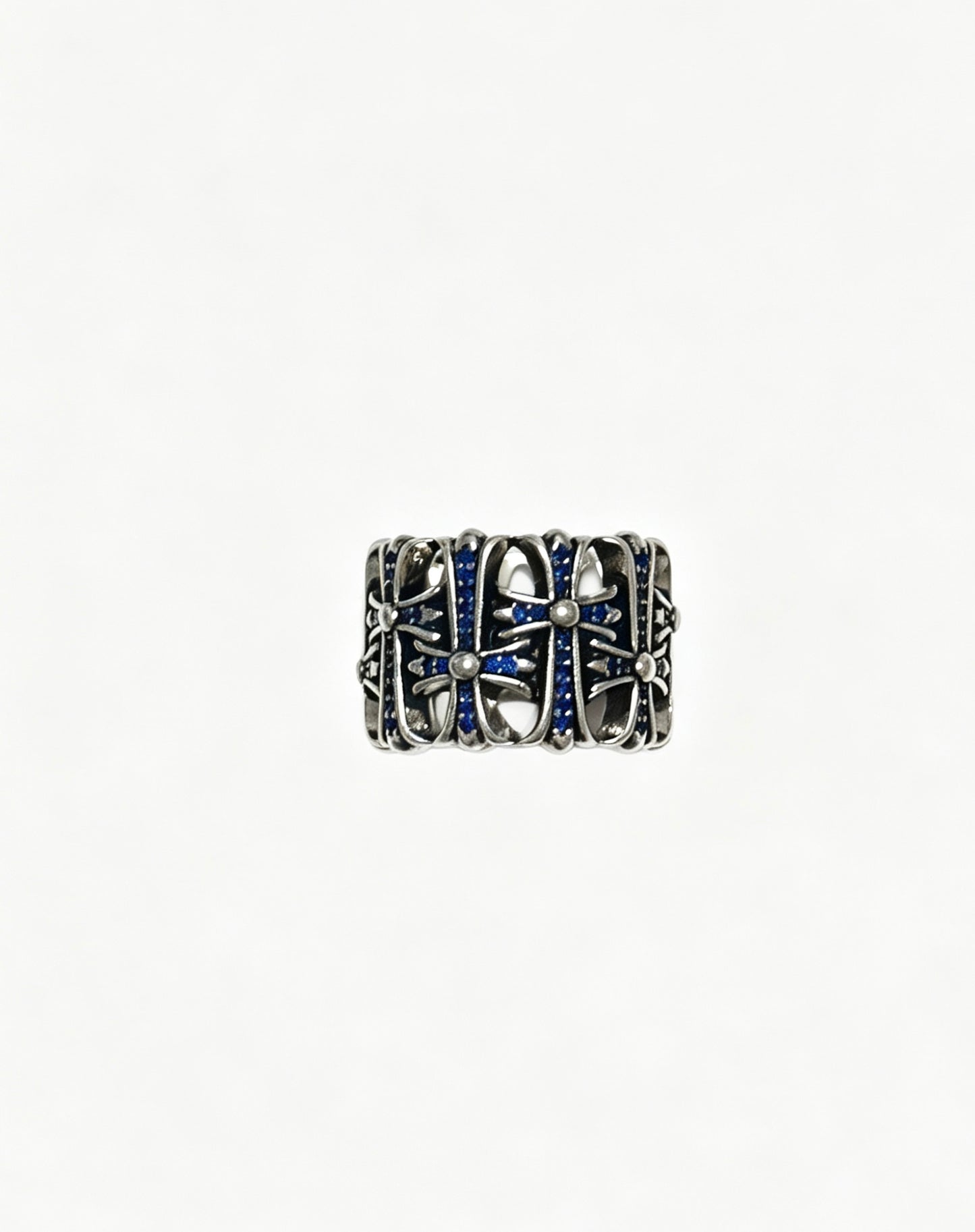 Signature Emblem Statement Ring in Polished Metal-Tone – Design 004 main product view