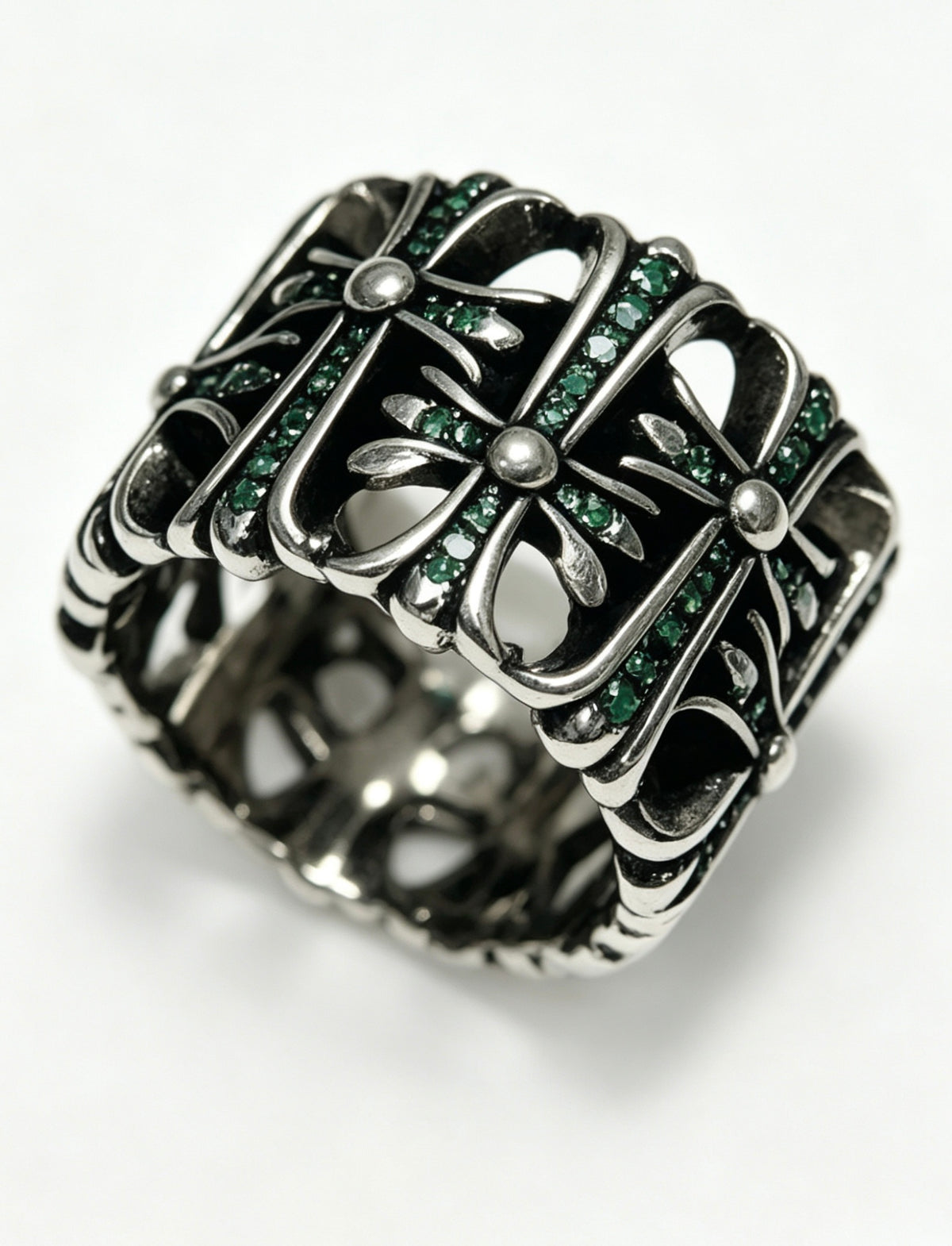 Cross Statement Ring in Metal-Tone – Design 03 styled product view