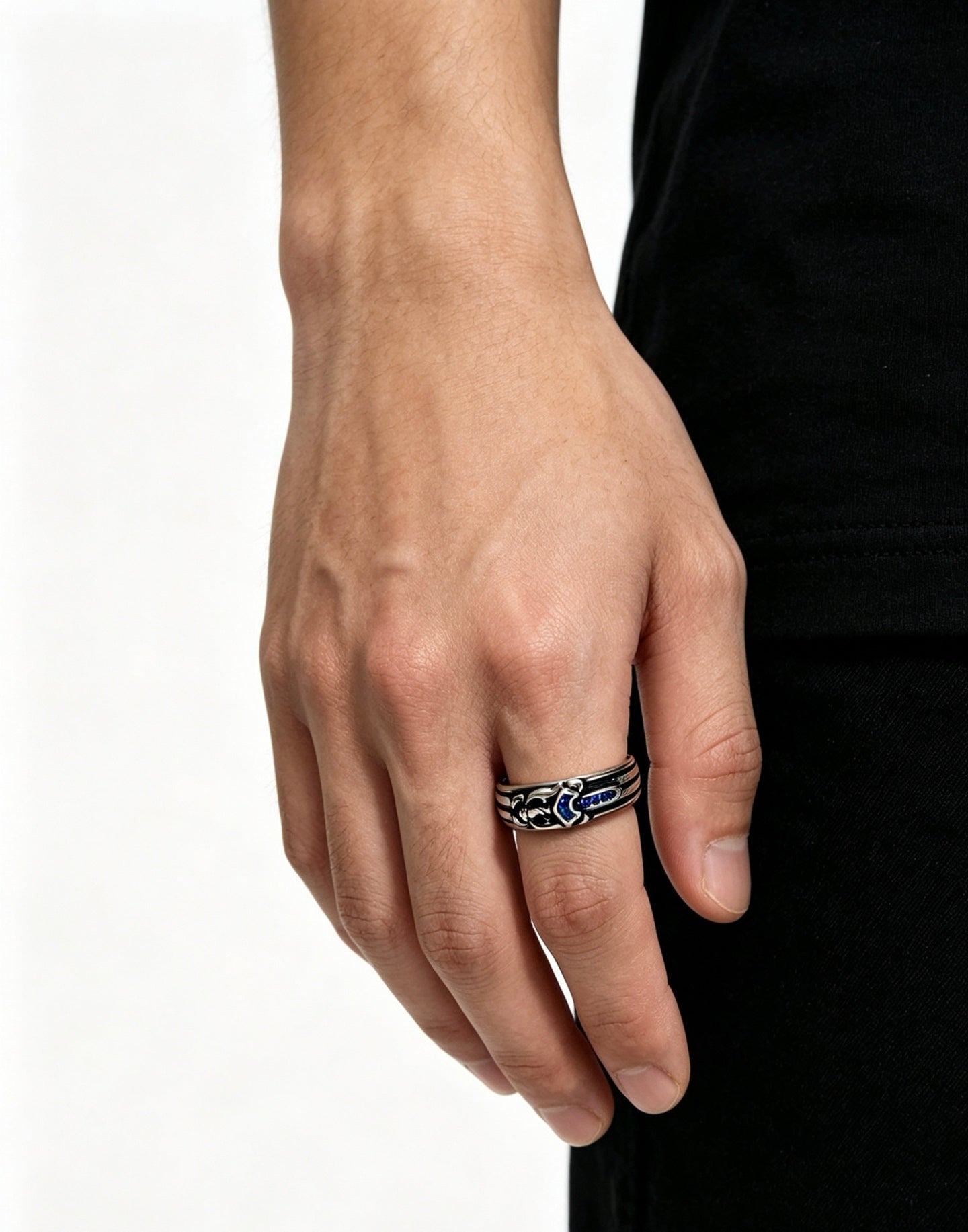 Cross Statement Ring in Metal-Tone – Design 02 front product view