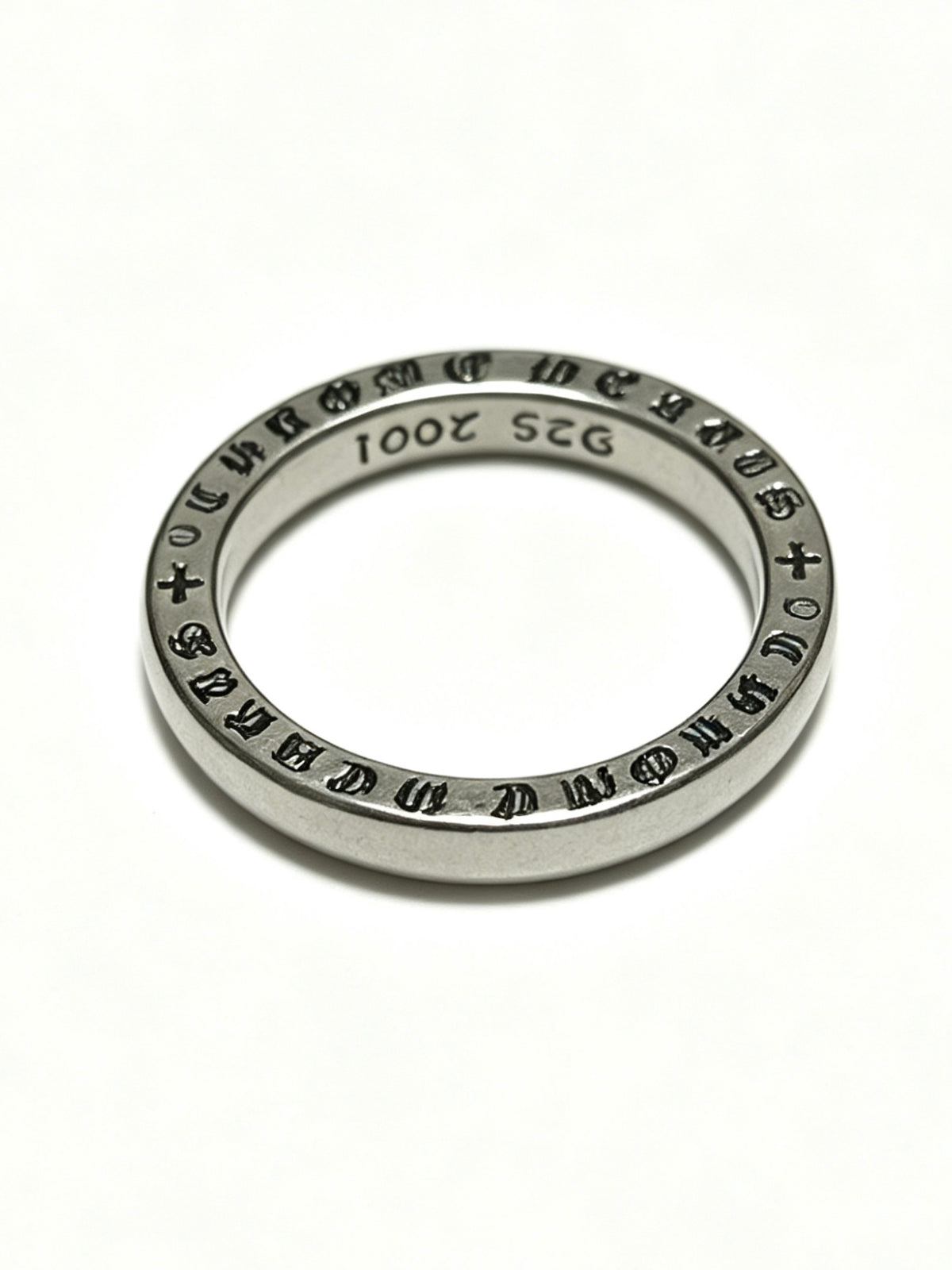 Signature Emblem Statement Ring in Polished Metal-Tone – Design 001 front product view