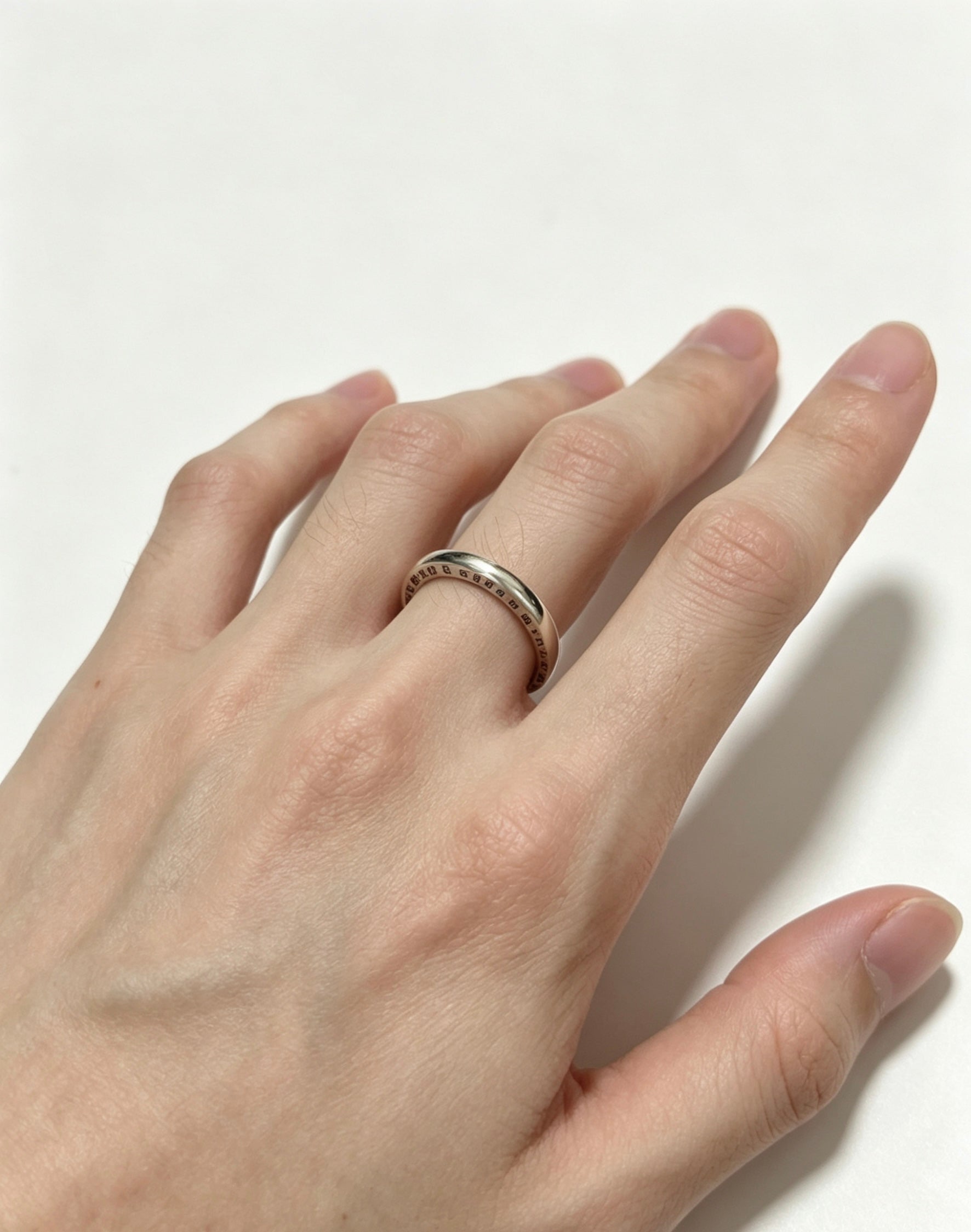 Signature Emblem Statement Ring in Polished Metal-Tone – Design 001 front product view