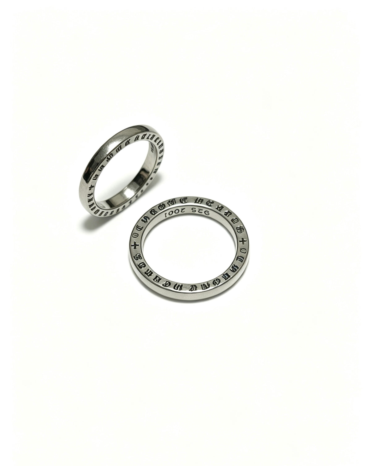 Signature Emblem Statement Ring in Polished Metal-Tone – Design 001 main product view