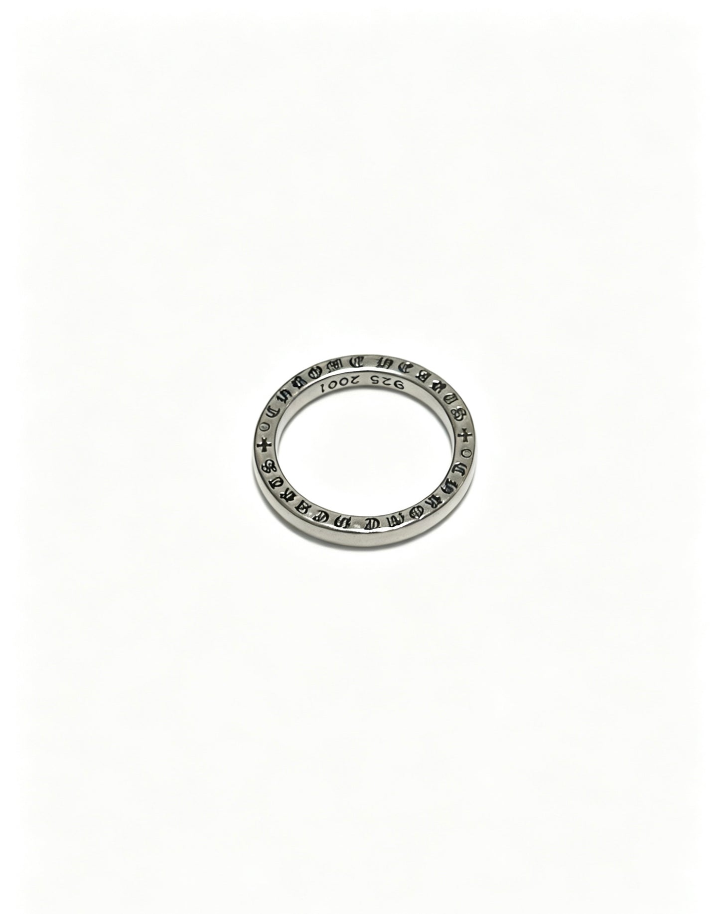 Signature Emblem Statement Ring in Polished Metal-Tone – Design 001 detail view