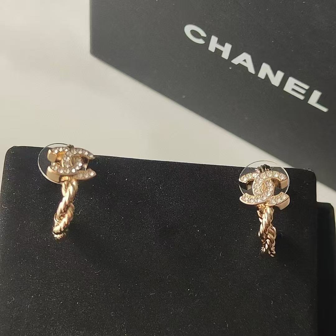 Signature Emblem Stud Earrings in Gold-Tone – Design 001 front product view
