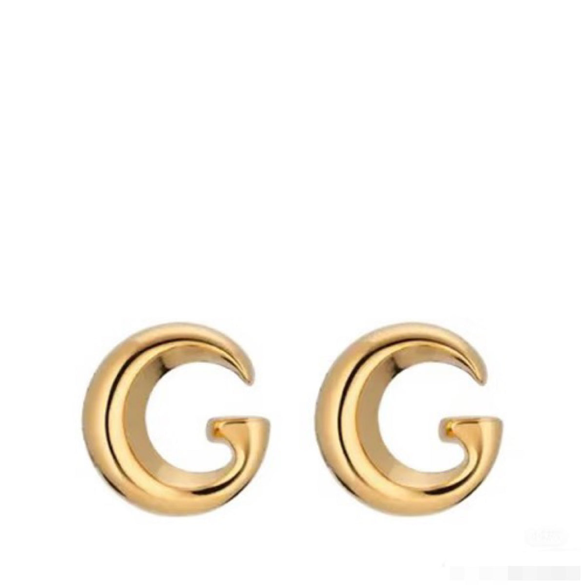 Double-G Emblem Stud Earrings in Gold-Tone – Design 003 main product view