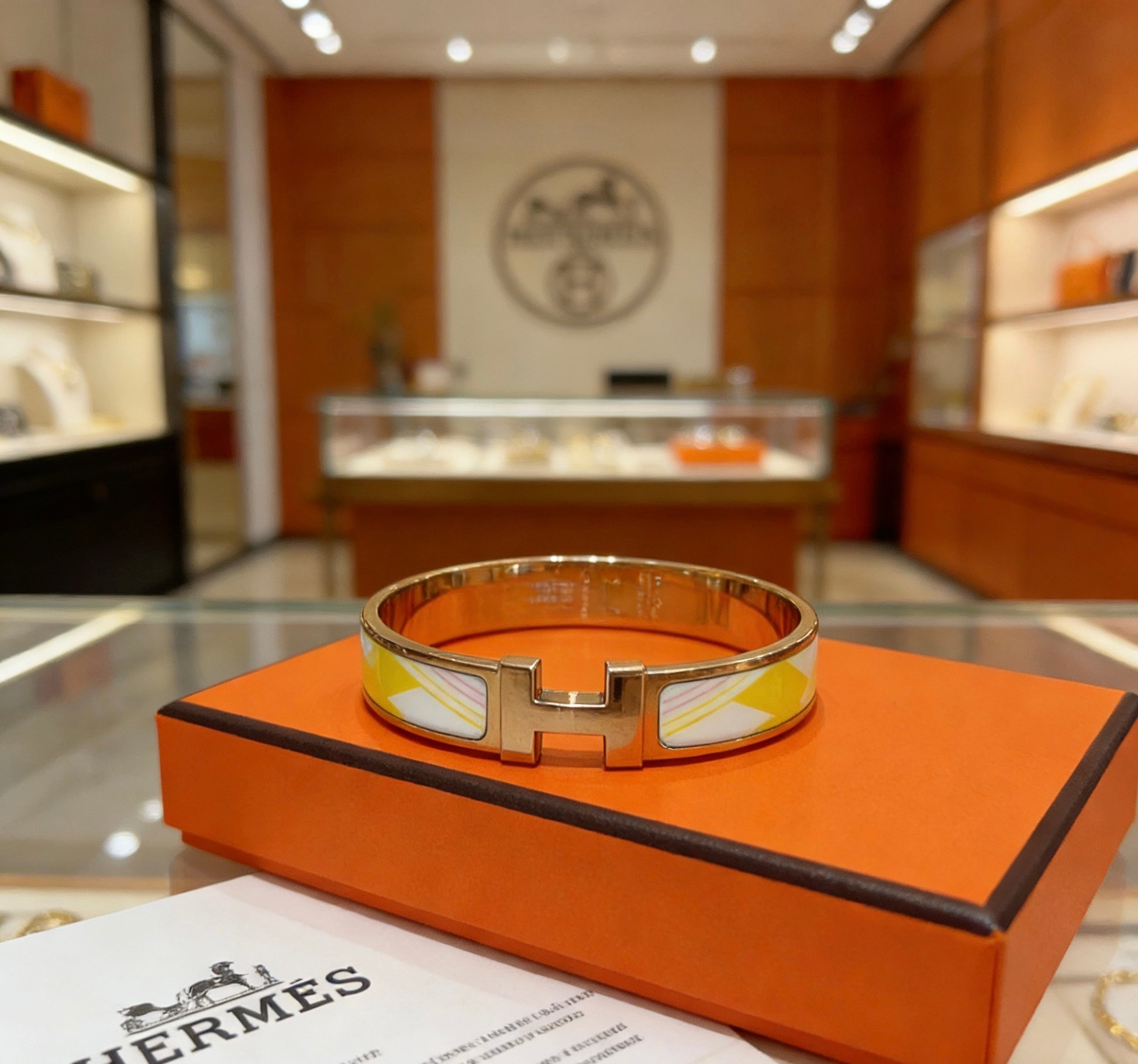 Horse Bangle in Gold-Tone – Enamel Detail front product view