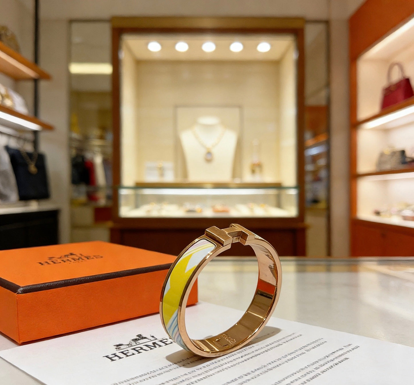Horse Bangle in Gold-Tone – Enamel Detail main product view