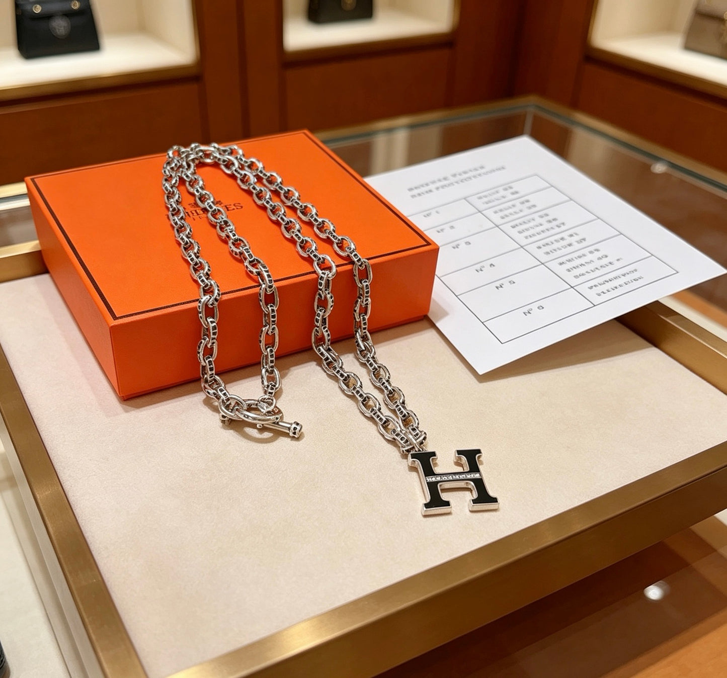 Toggle Pendant Necklace in Polished Metal-Tone – Toggle Detail styled product view