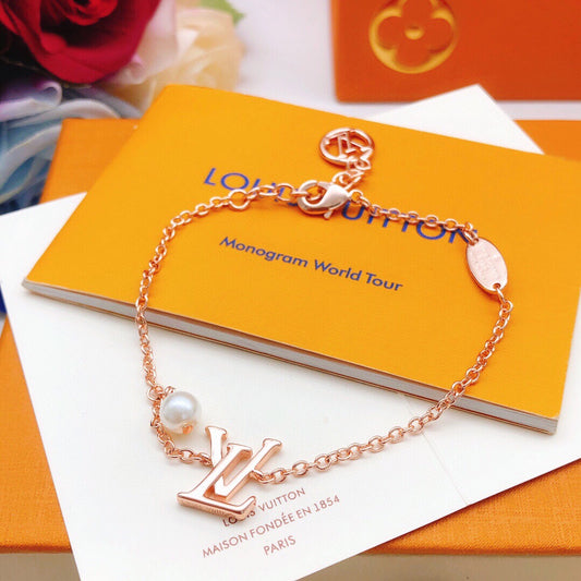 Geometric Emblem Bracelet in Rose-Gold-Tone – Rose Gold Detail main product view