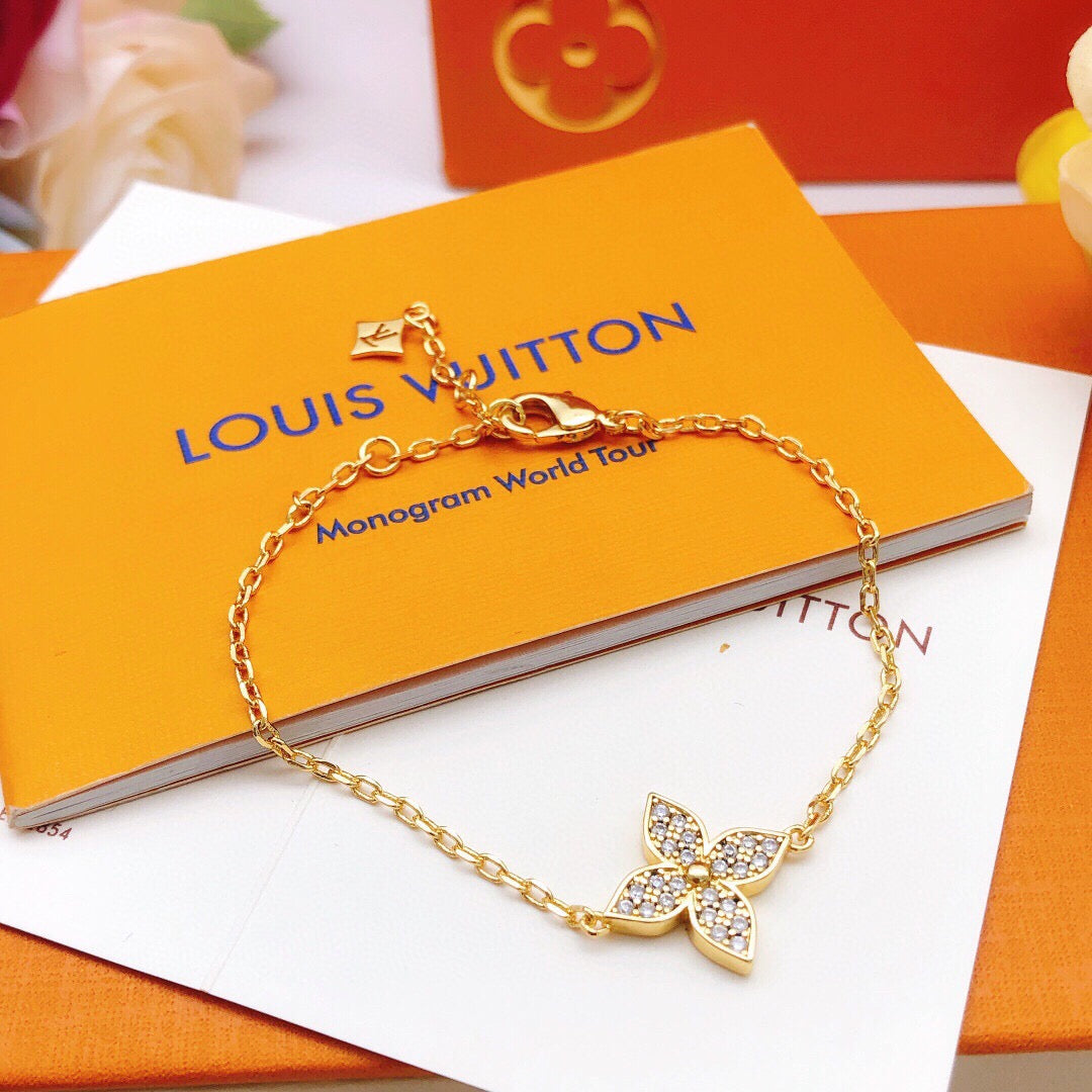 Geometric Emblem Bracelet in Gold-Tone – Design 004 front product view