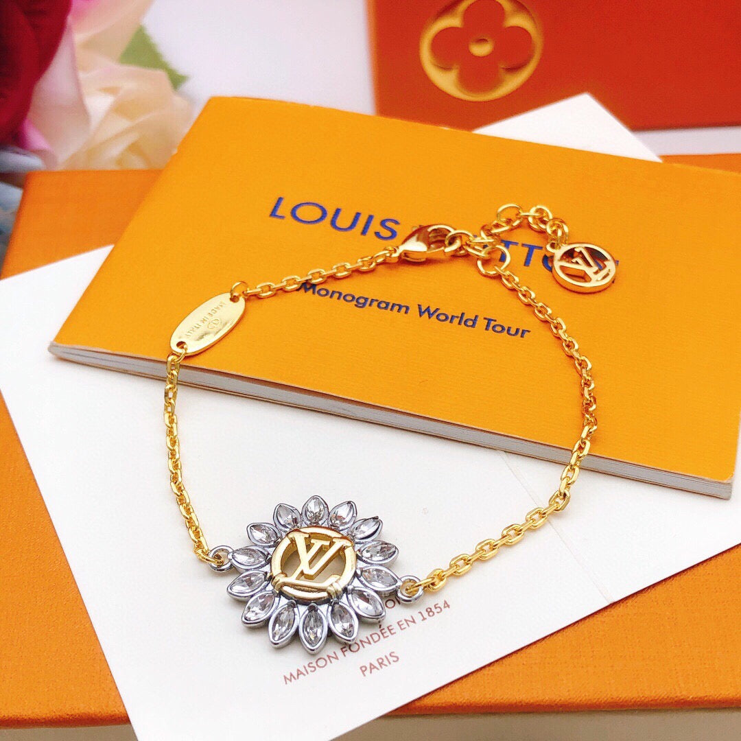 Sunflower Bracelet in Gold-Tone front product view