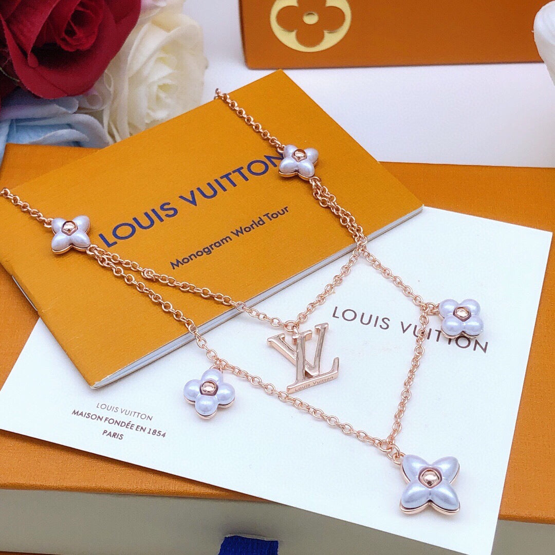 Geometric Emblem Pendant Necklace in Rose-Gold-Tone – Rose Gold Detail main product view