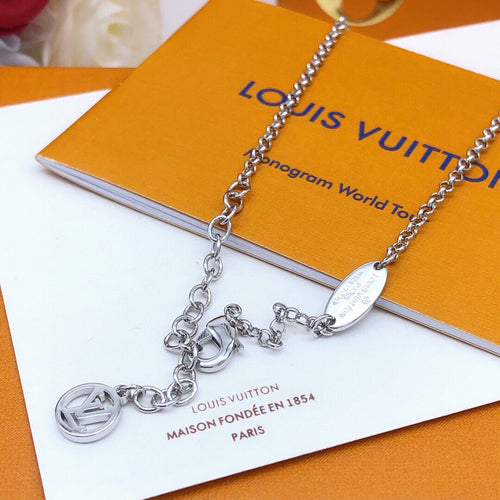 Bag Motif Pendant Necklace in Silver-Tone front product view